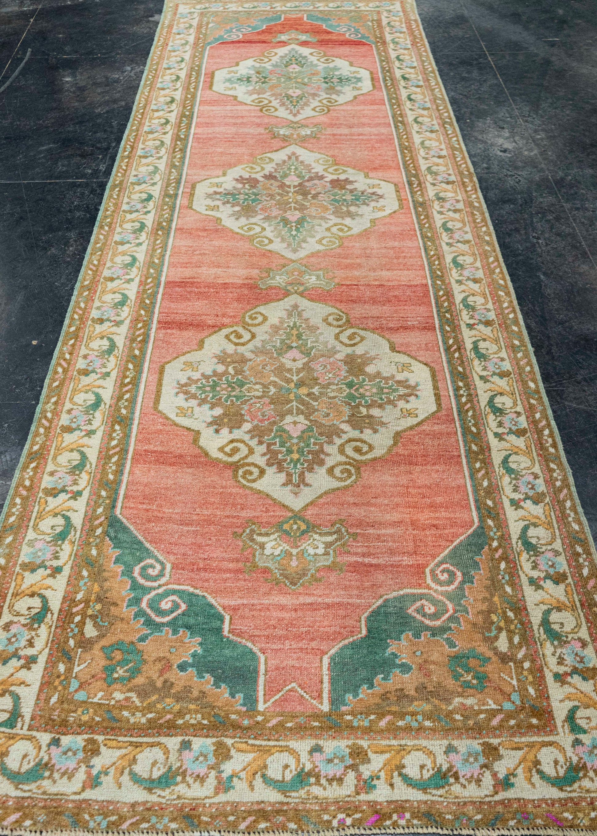 Turkish Vintage Rug  3'7" x 10'9" #21127