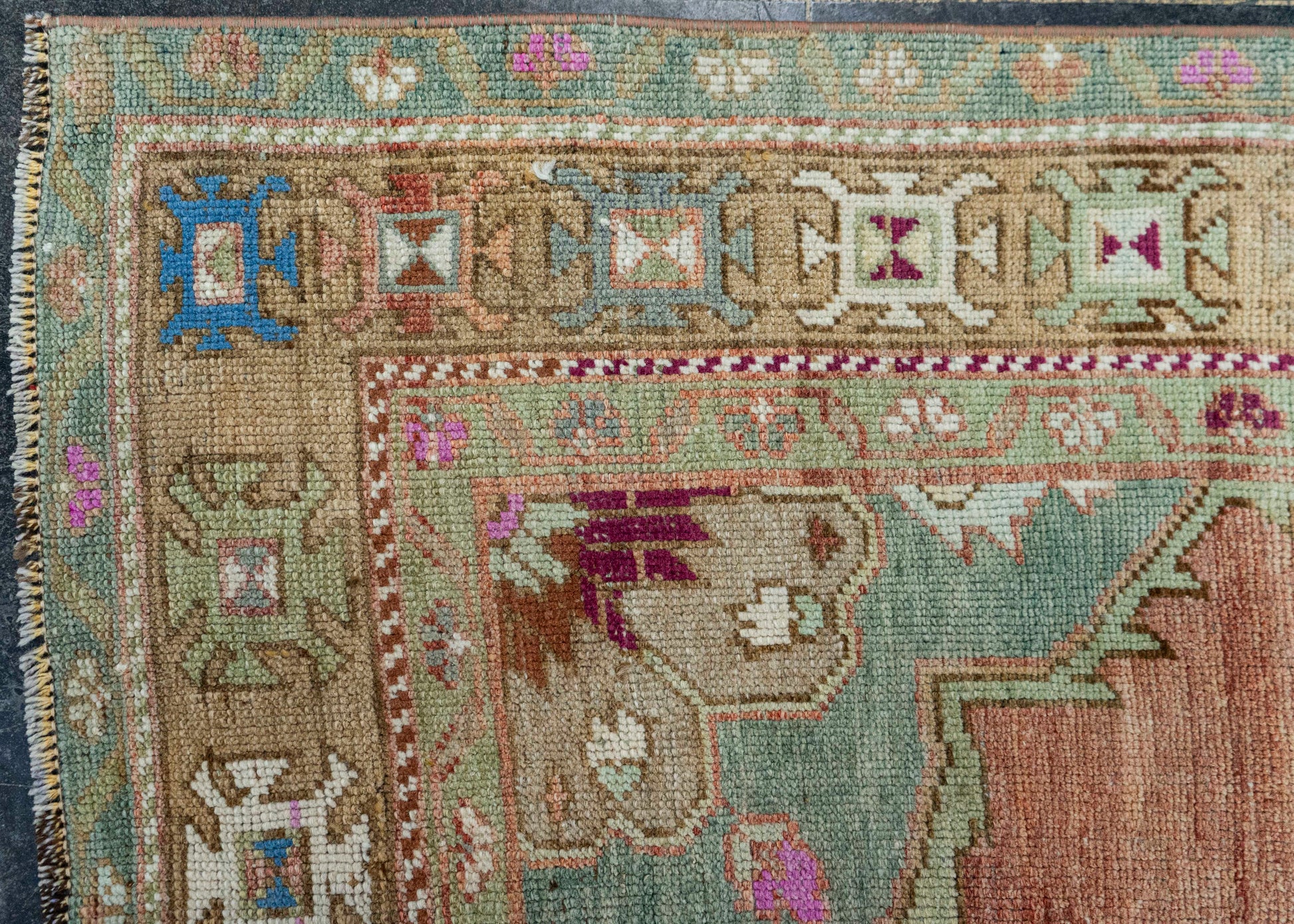 Turkish Vintage Rug  4'8" x 9'8" #21390