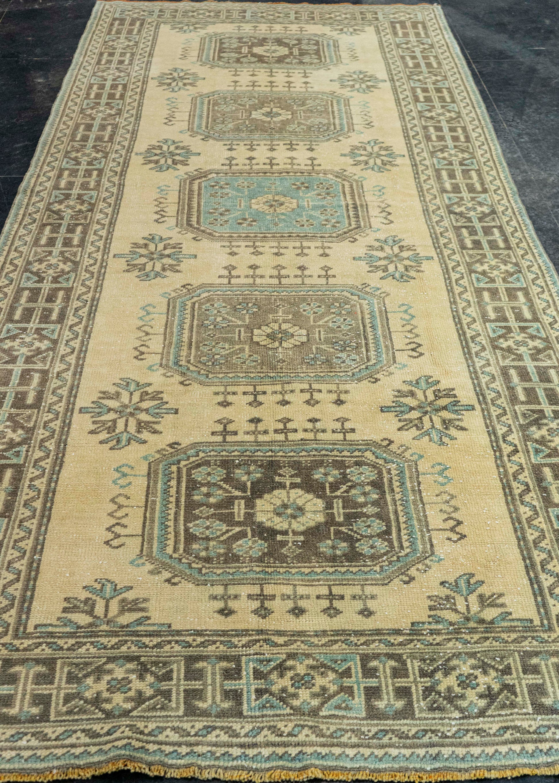 Turkish Vintage Rug  4'9" x 11' #21398
