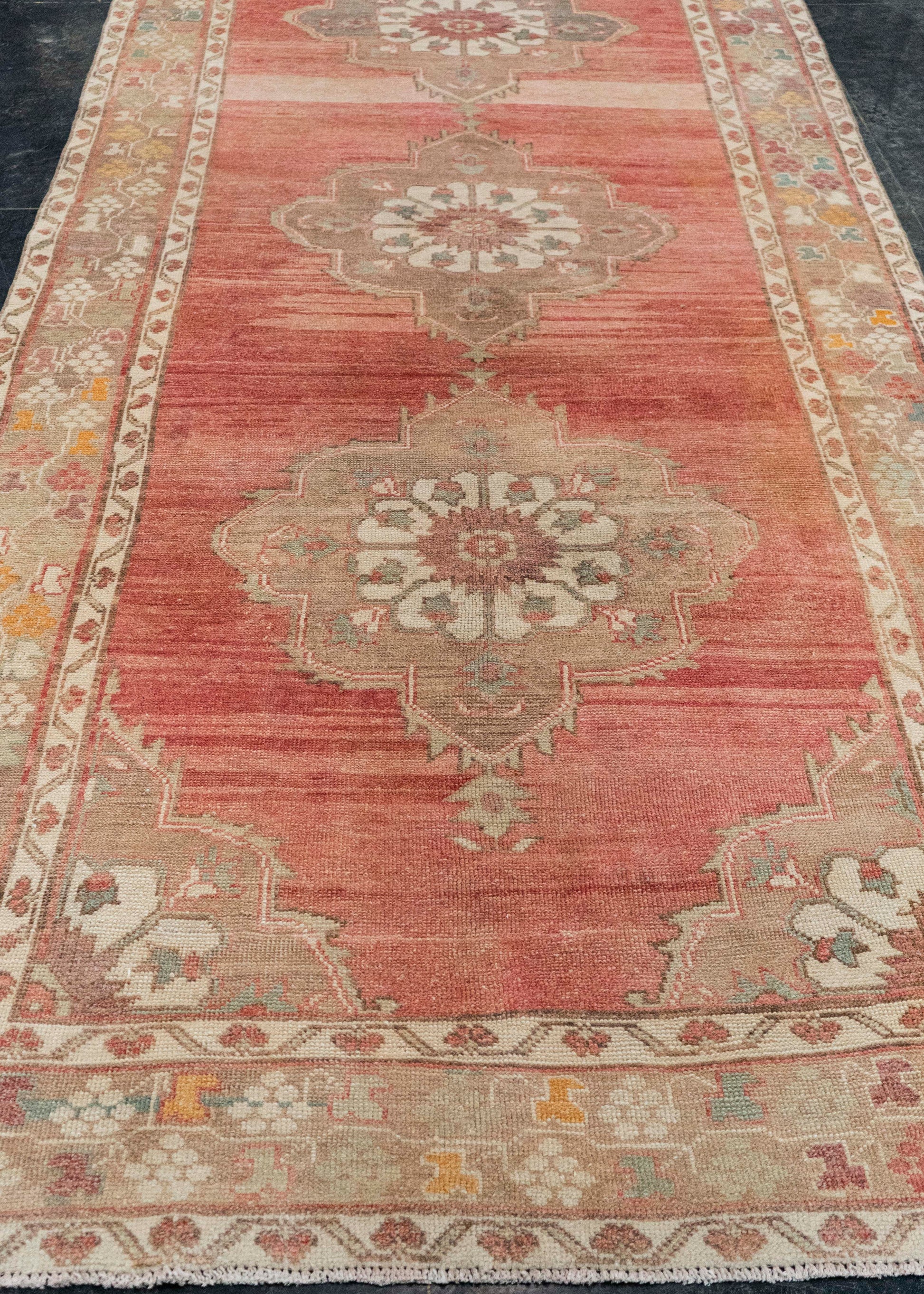 Turkish Vintage Rug  4'9" x 11'2" #21399