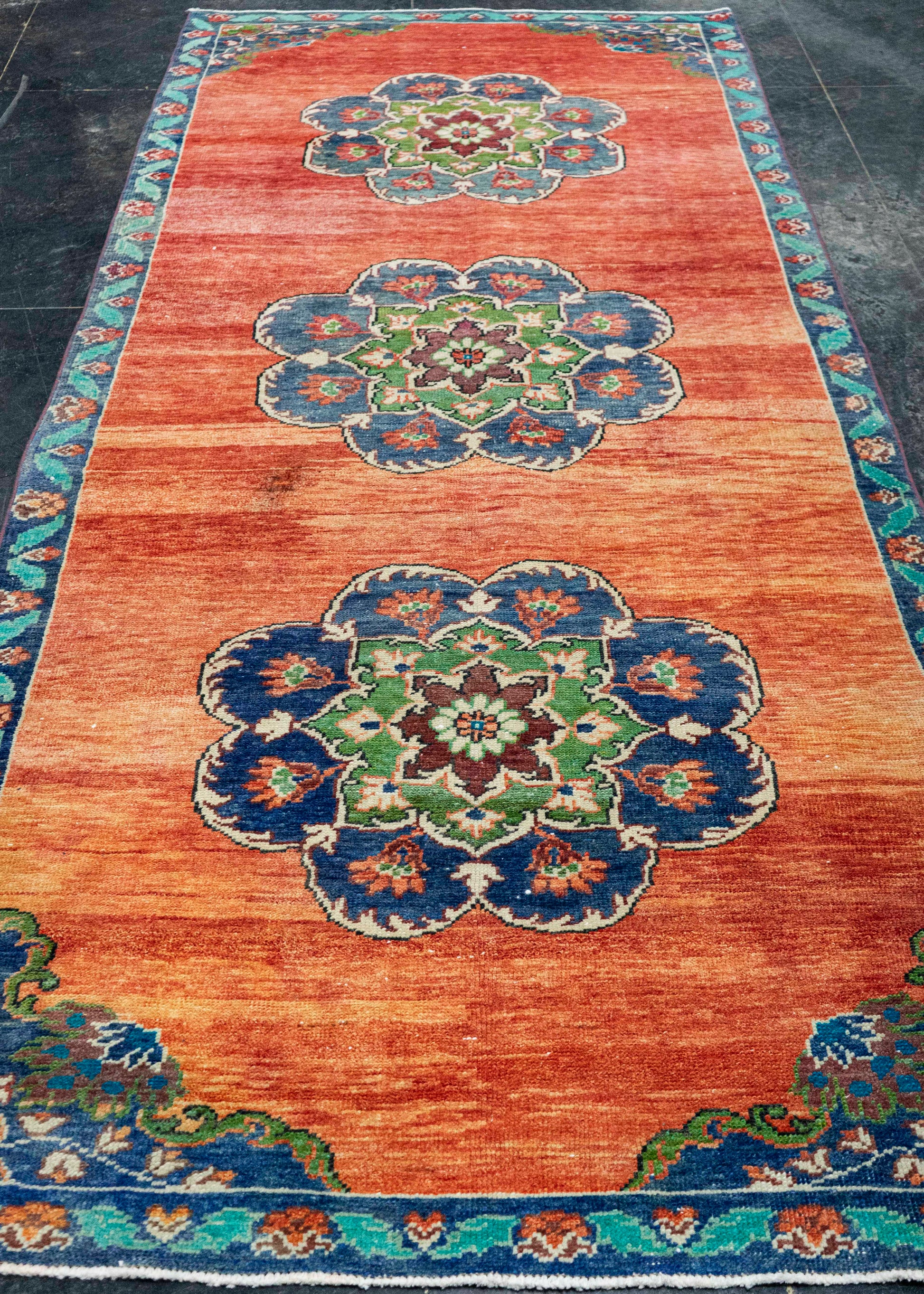 Turkish Vintage Rug  4'5" x 10' #21408