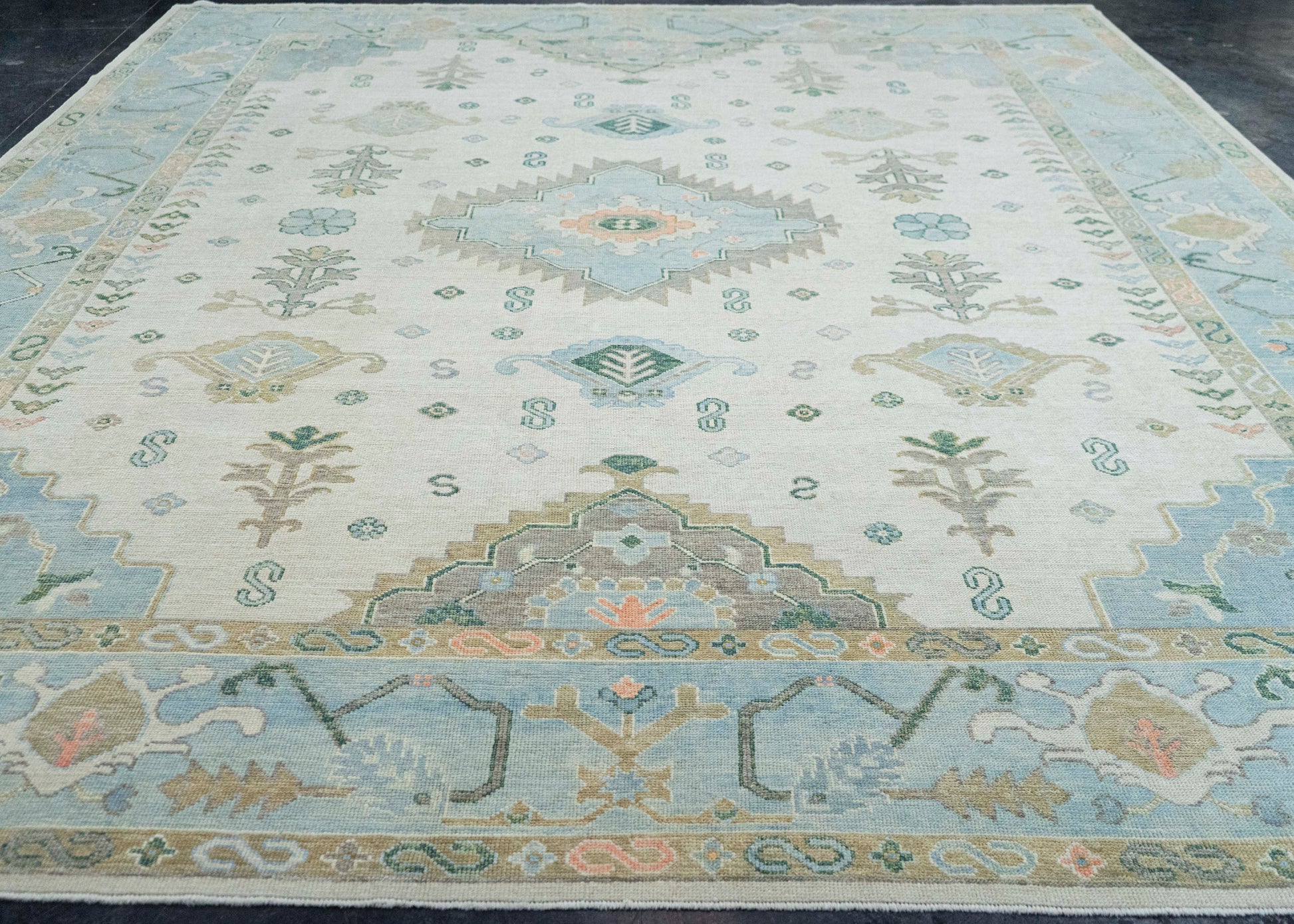 Turkish Oushak Rug 12'3" x 14'7" #20422
