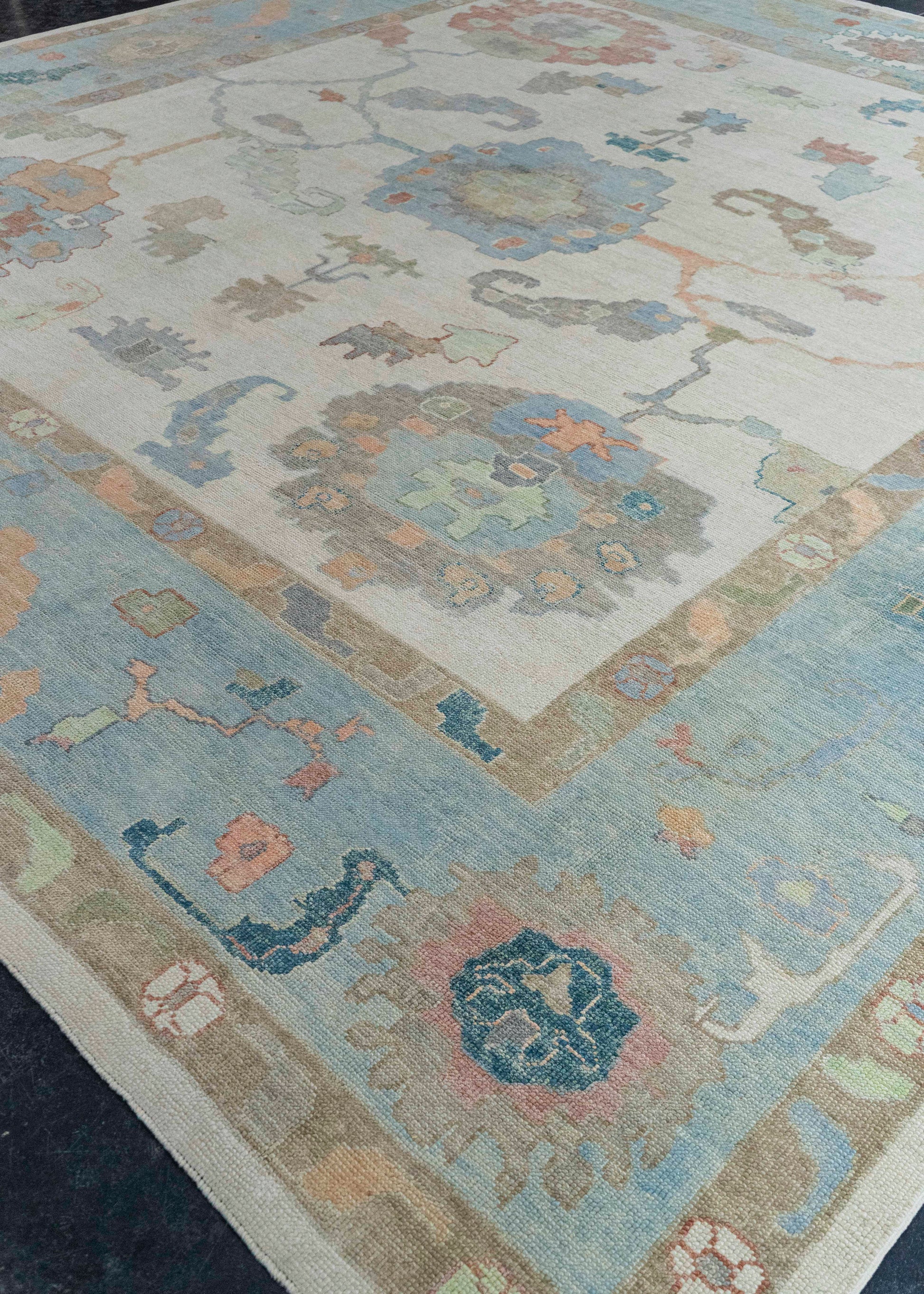 Turkish Oushak Square Rug 13'5" x 14'3" #20430