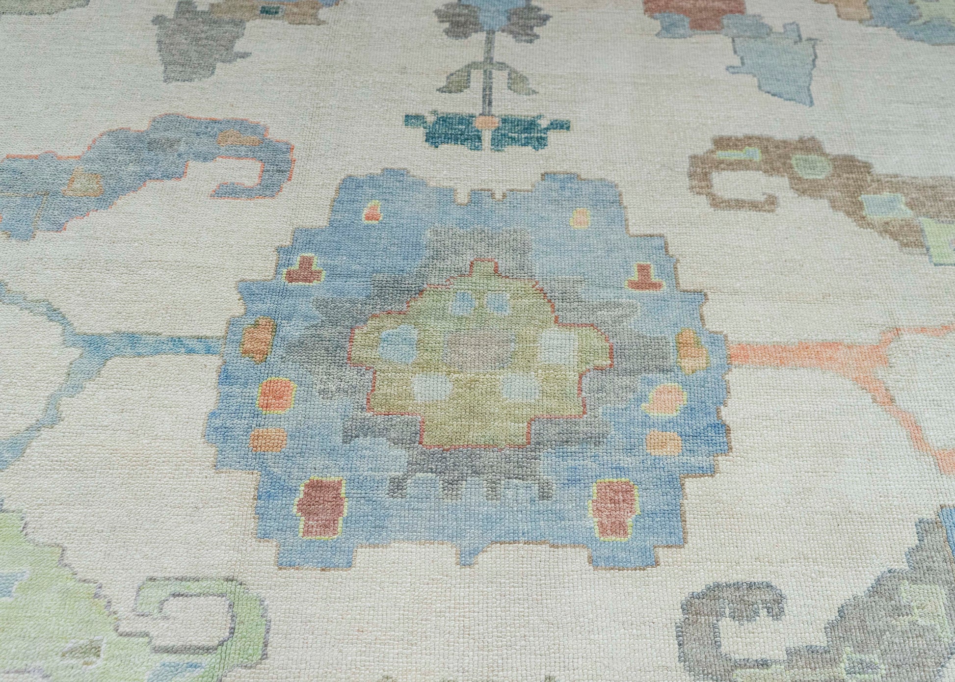 Turkish Oushak Square Rug 13'5" x 14'3" #20430