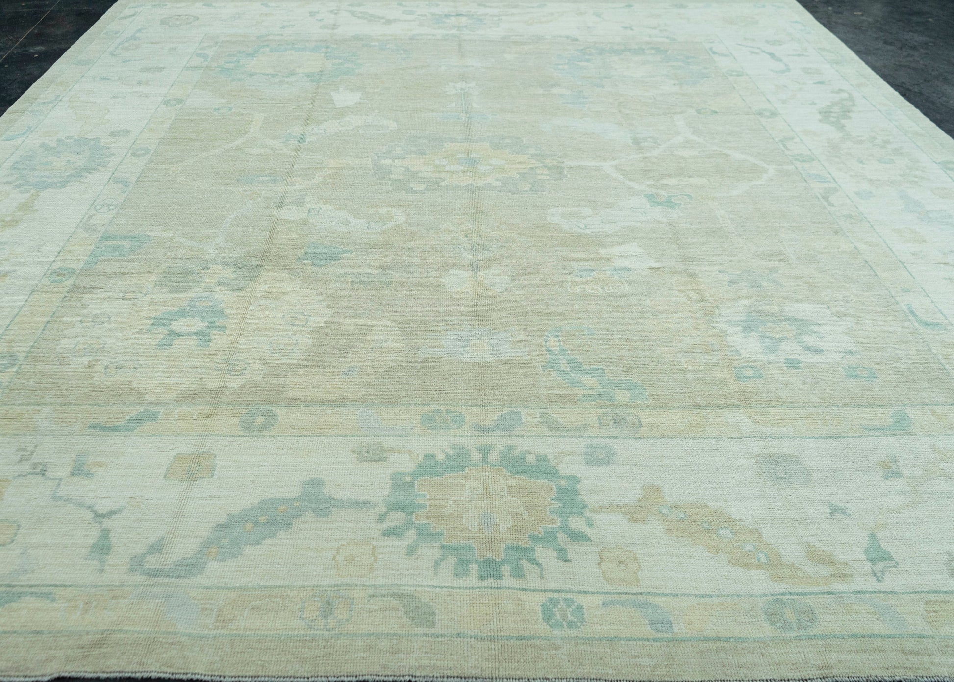 Turkish Oushak Square Rug 11'9" x 13' #19281