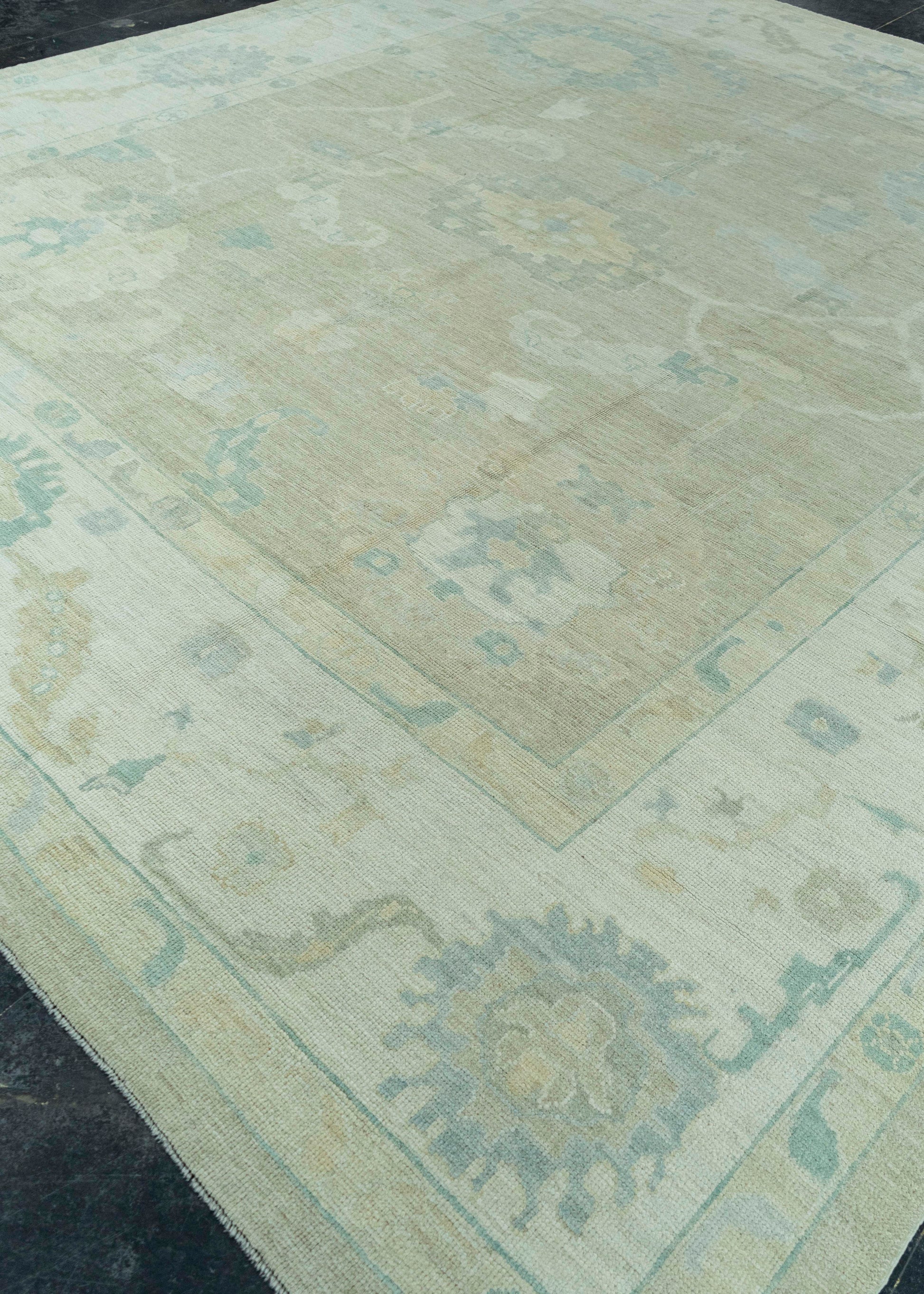 Turkish Oushak Square Rug 11'9" x 13' #19281