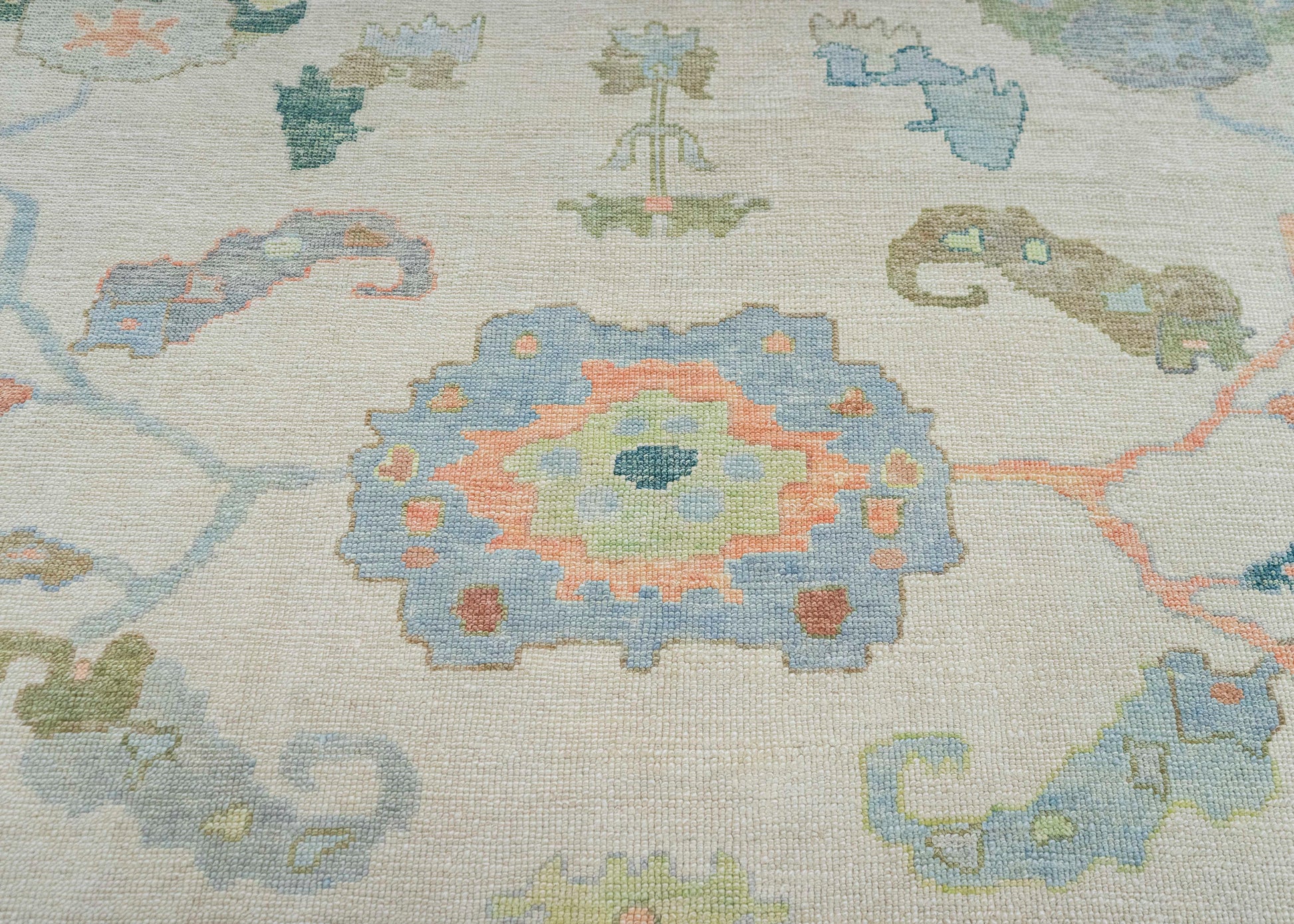 Turkish Oushak Square Rug 9'10" x 10'10" #20434
