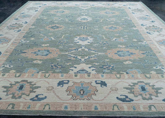 Turkish Oushak Antique Look Rug 12'1" x 15'3" #20360