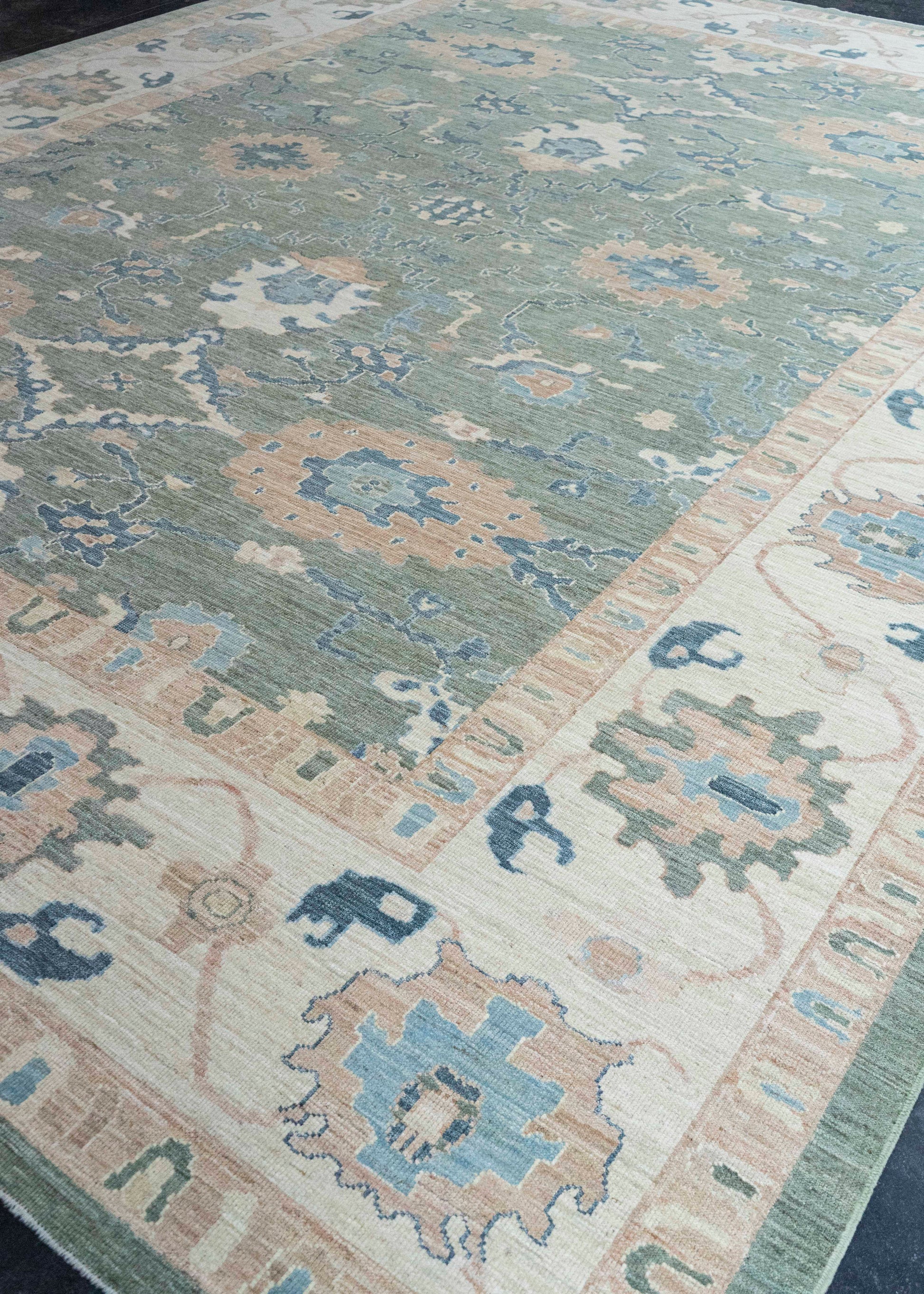 Turkish Oushak Antique Look Rug 12'1" x 15'3" #20360
