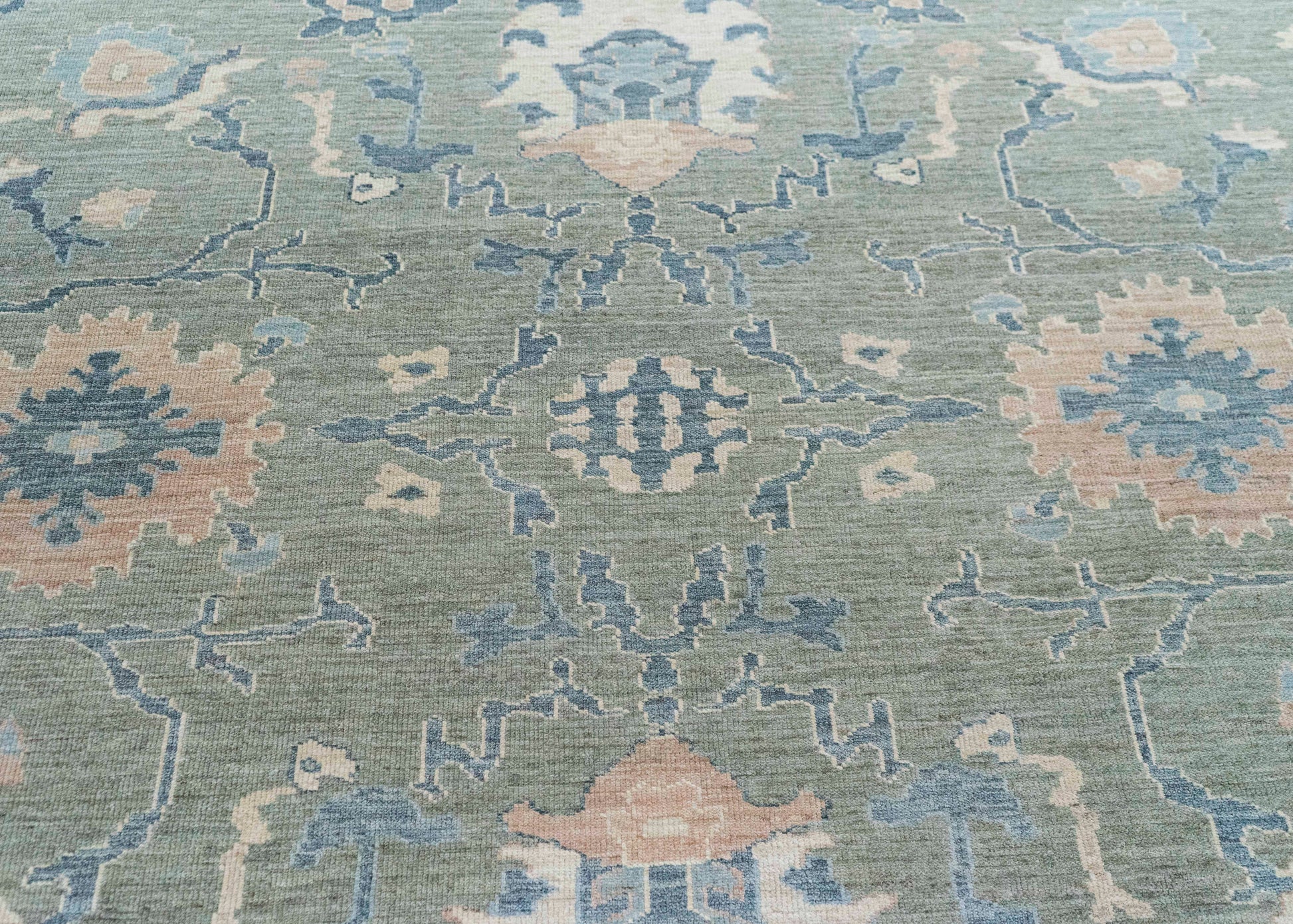 Turkish Oushak Antique Look Rug 12'1" x 15'3" #20360