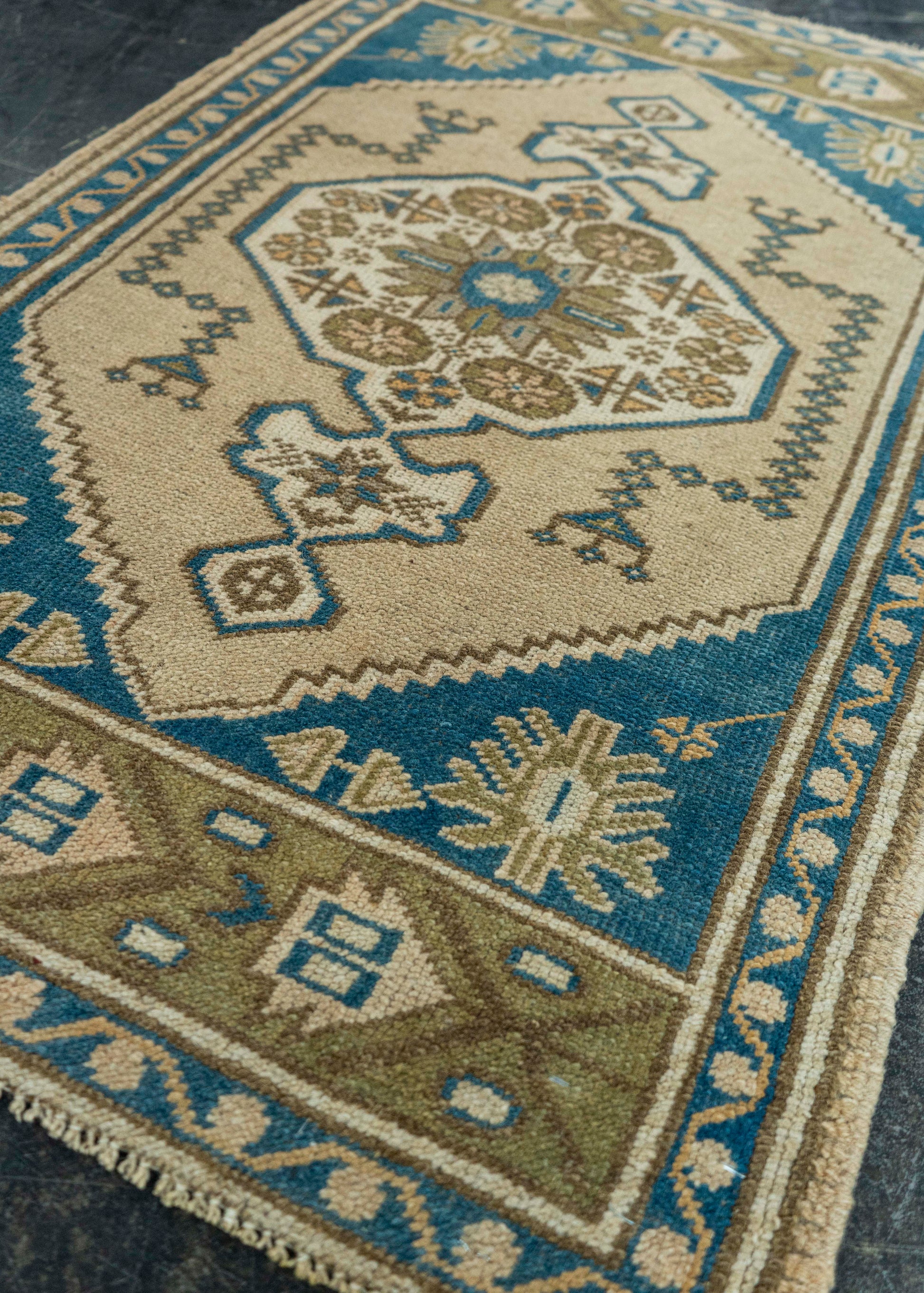 Turkish Mini Rug Oriental Hand Knotted Vintage Rug 2' x 3'3" #20768