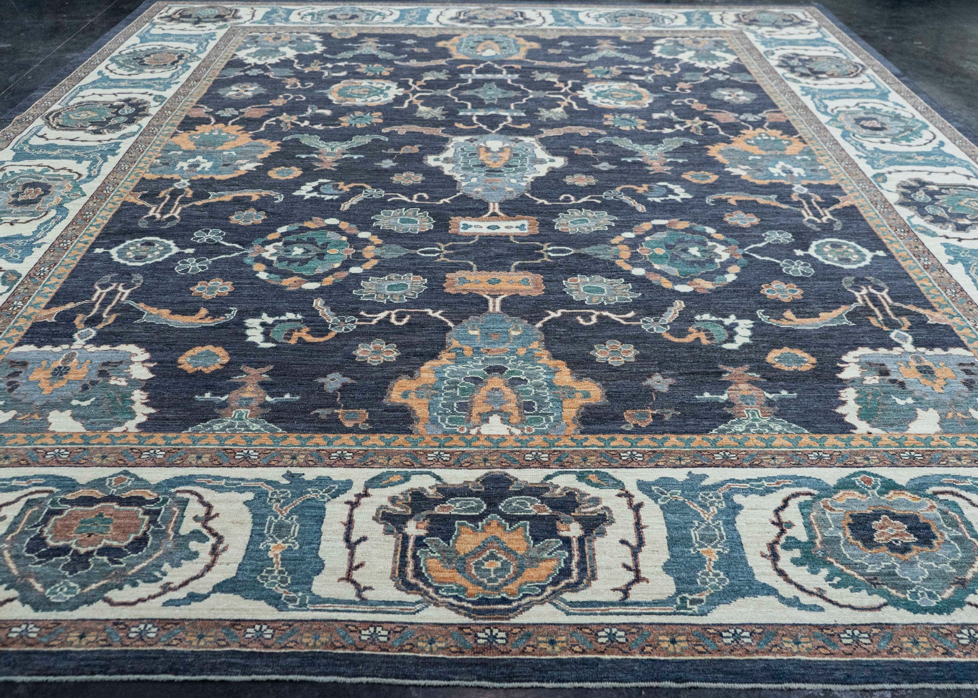 Turkish Oushak Antique Look Rug 12'4" x 15'4" #20321