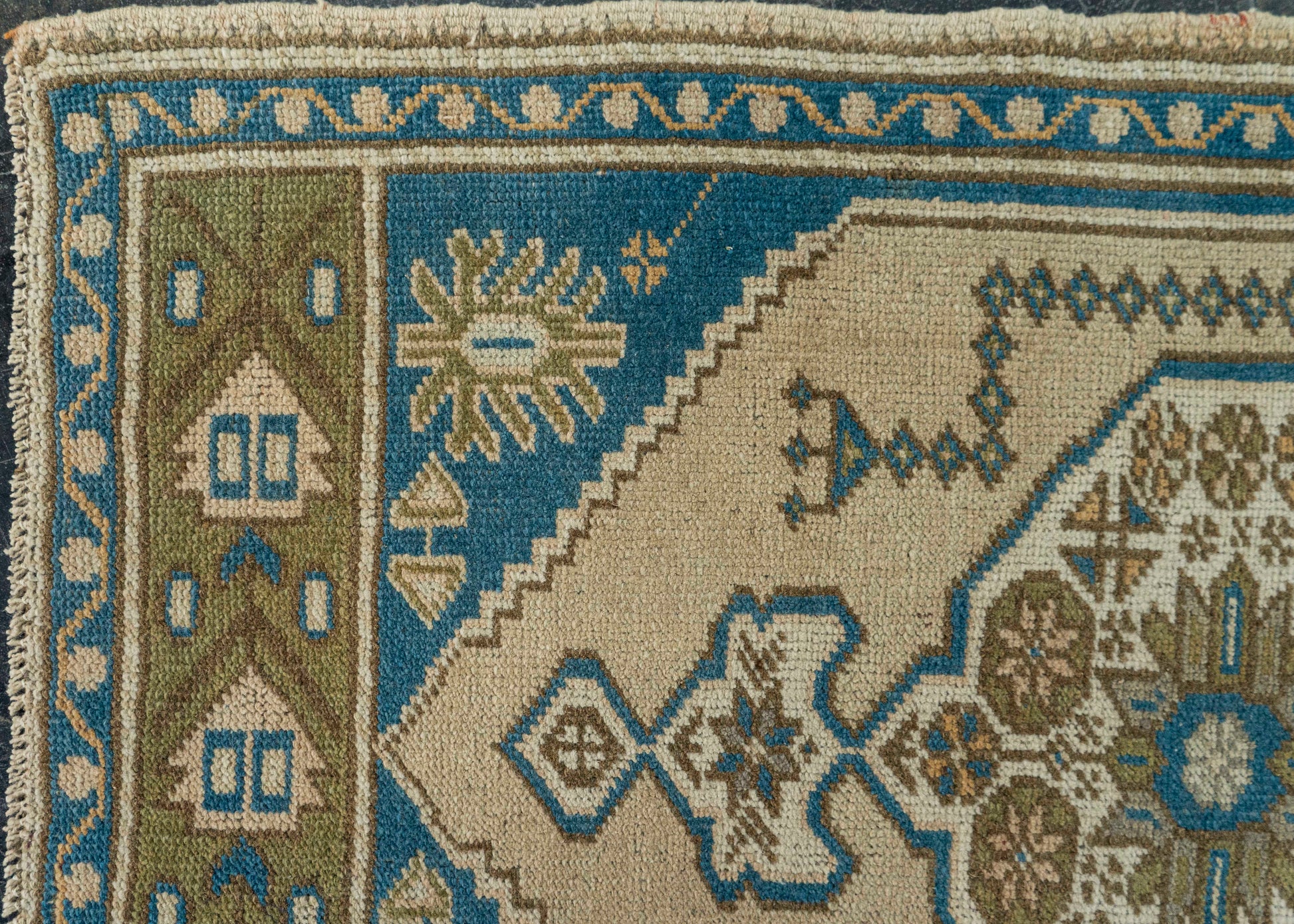 Turkish Mini Rug Oriental Hand Knotted Vintage Rug 2' x 3'3" #20768