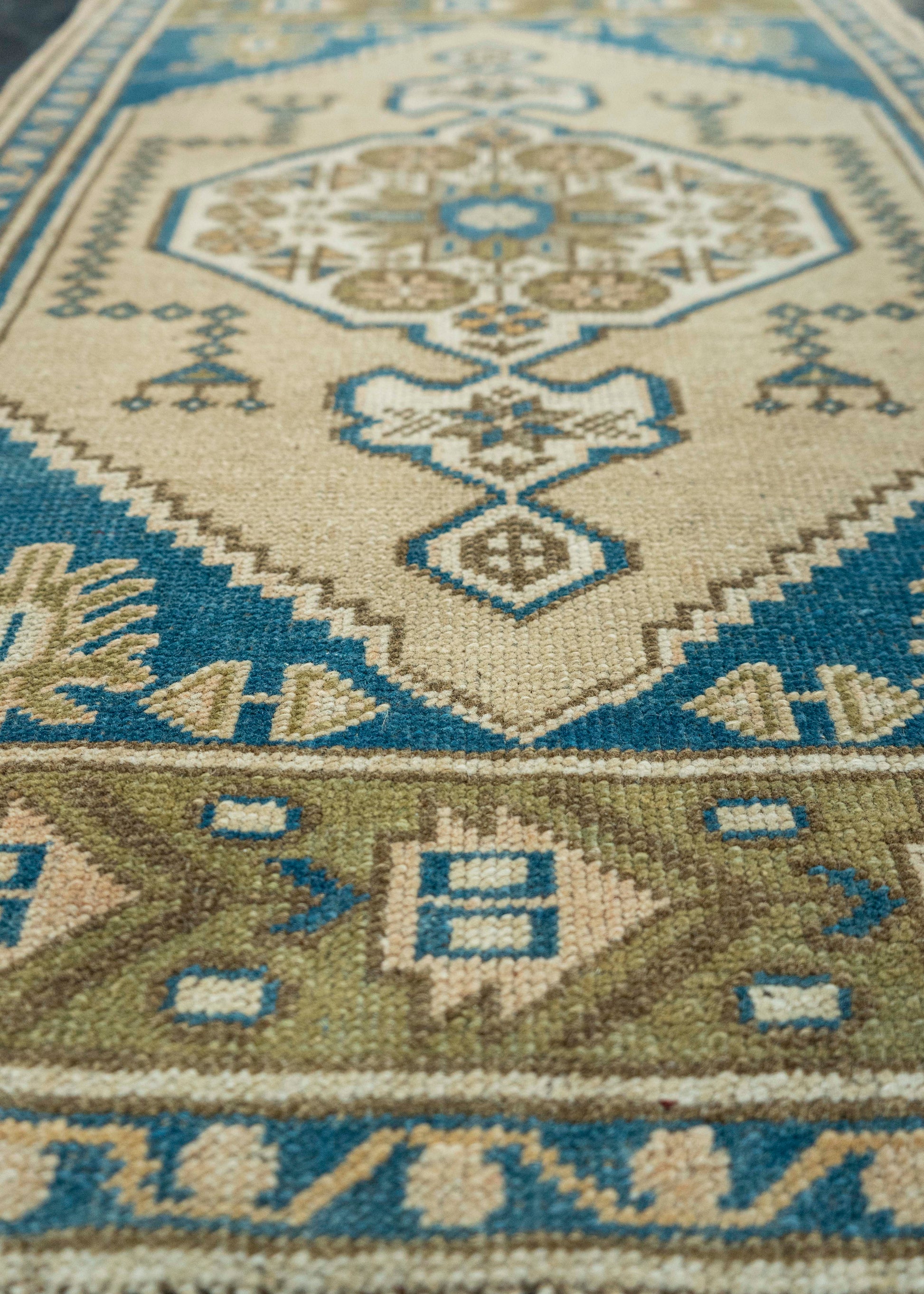 Turkish Mini Rug Oriental Hand Knotted Vintage Rug 2' x 3'3" #20768