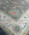Turkish  Oushak Square Rug 11'10" x 12'7" #20319