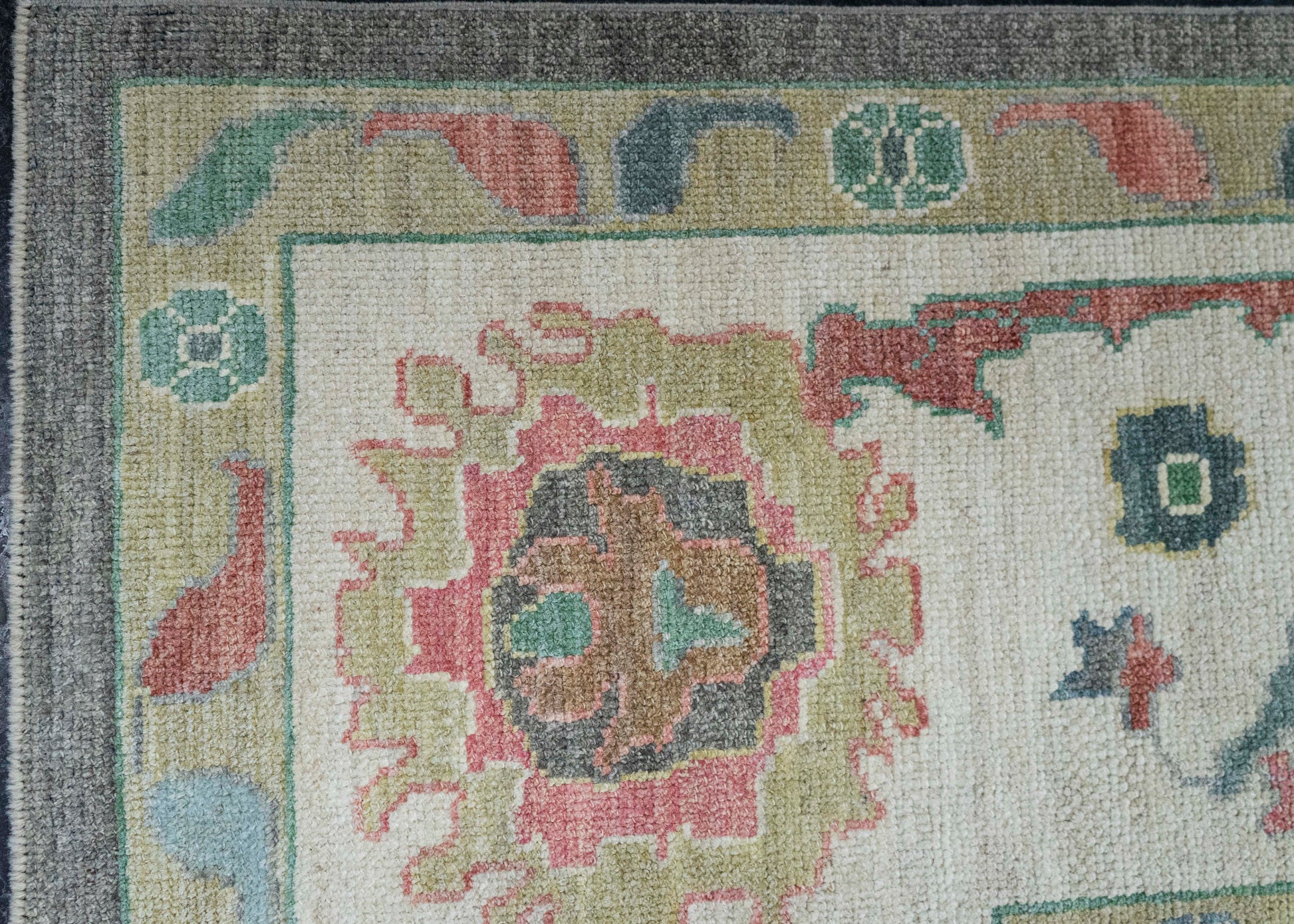 Turkish  Oushak Square Rug 11'10" x 12'7" #20319