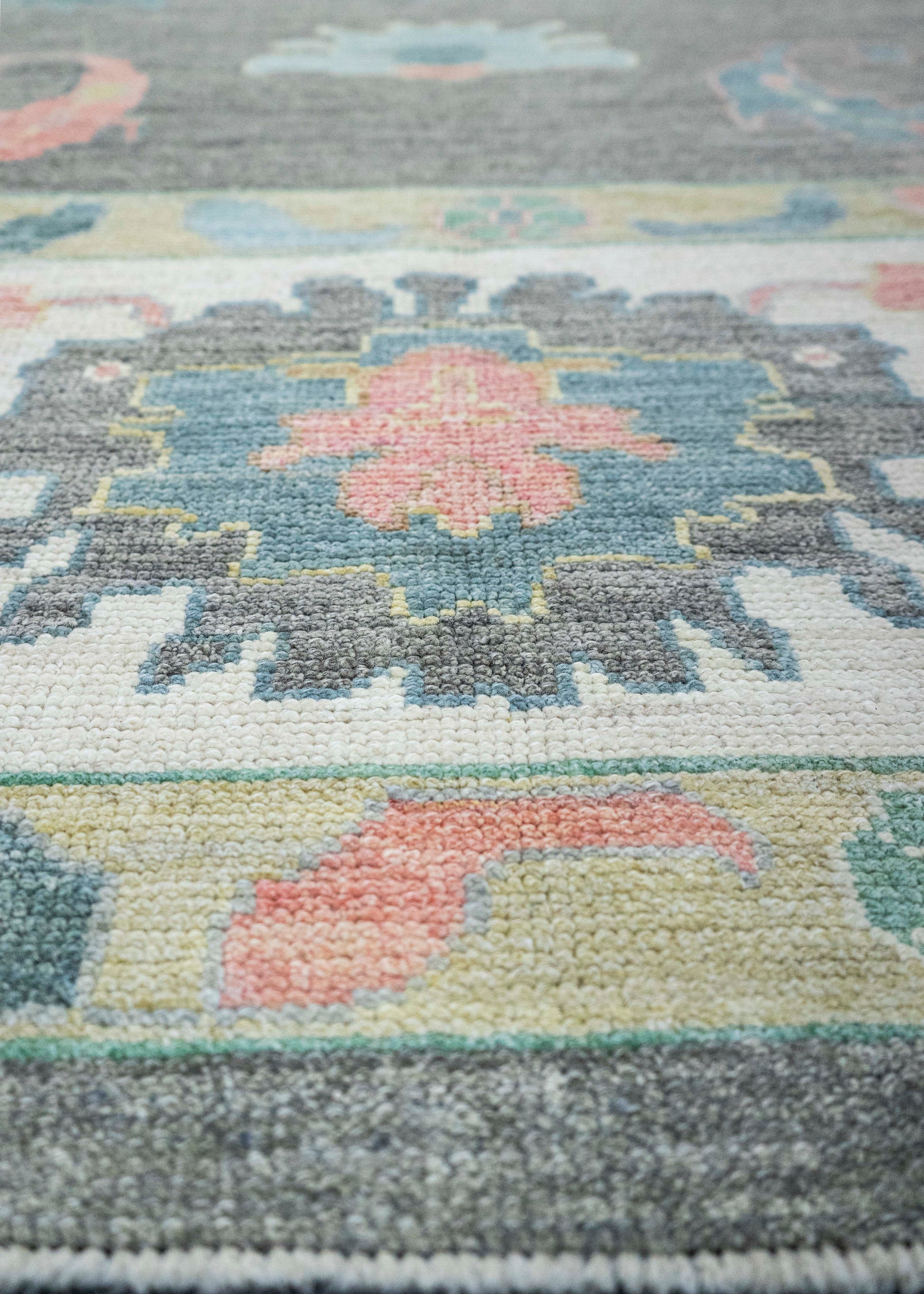 Turkish  Oushak Square Rug 11'10" x 12'7" #20319