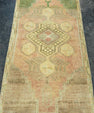 Turkish Mini Rug Oriental Hand Knotted Vintage Rug 1'6" x 2'11" #20763