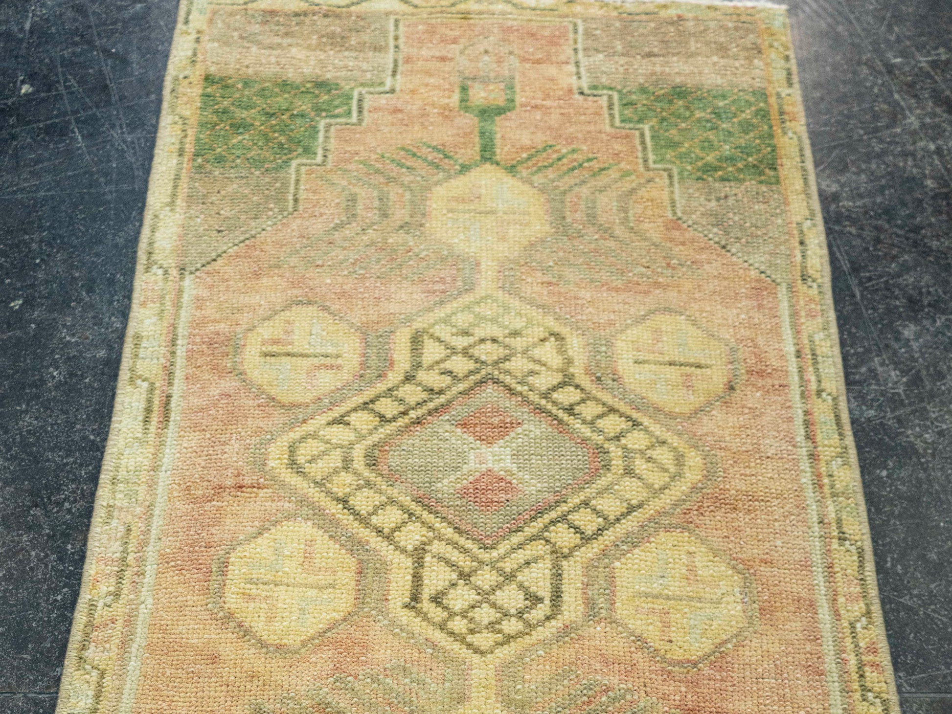 Turkish Mini Rug Oriental Hand Knotted Vintage Rug 1'6" x 2'11" #20763