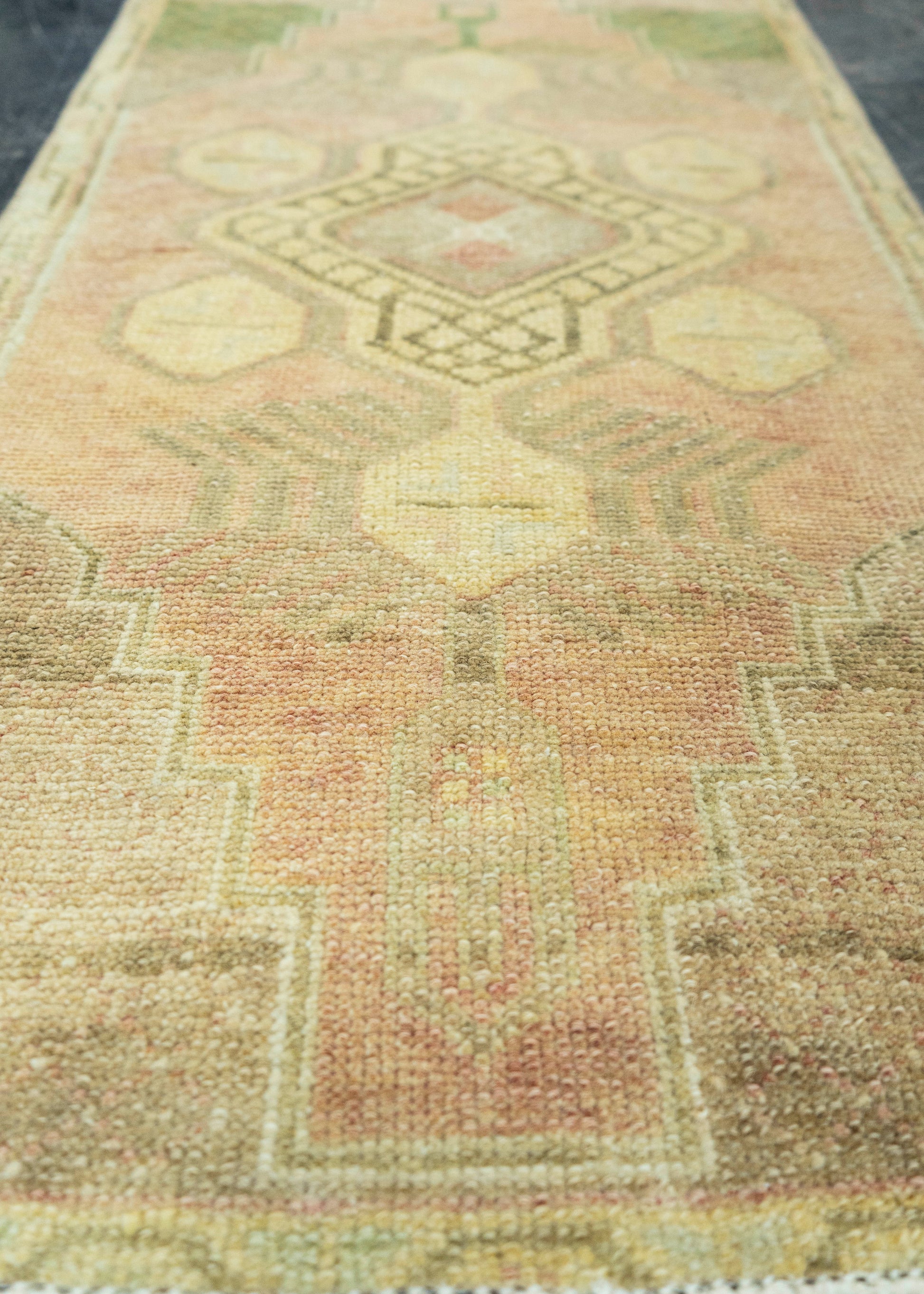 Turkish Mini Rug Oriental Hand Knotted Vintage Rug 1'6" x 2'11" #20763
