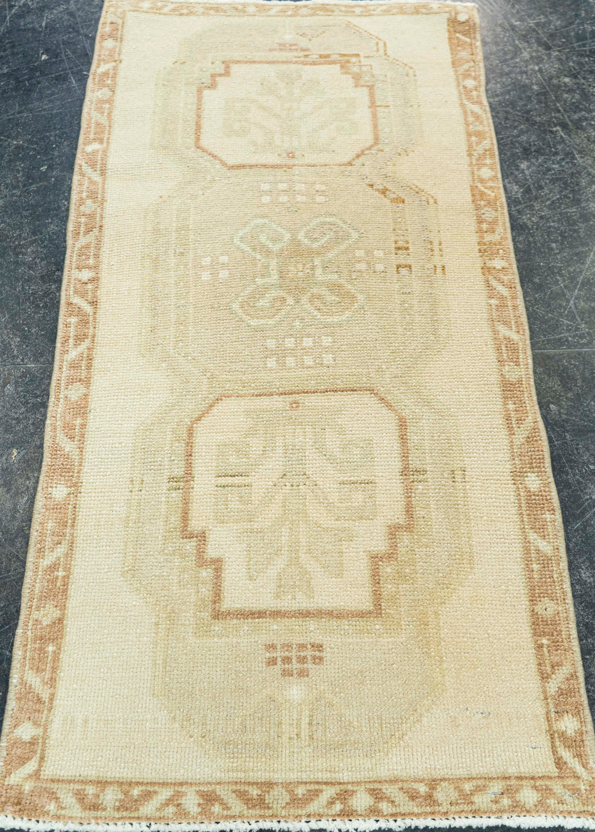 Turkish Mini Rug Oriental Hand Knotted Vintage Rug 1'8" x 3'3" #20762