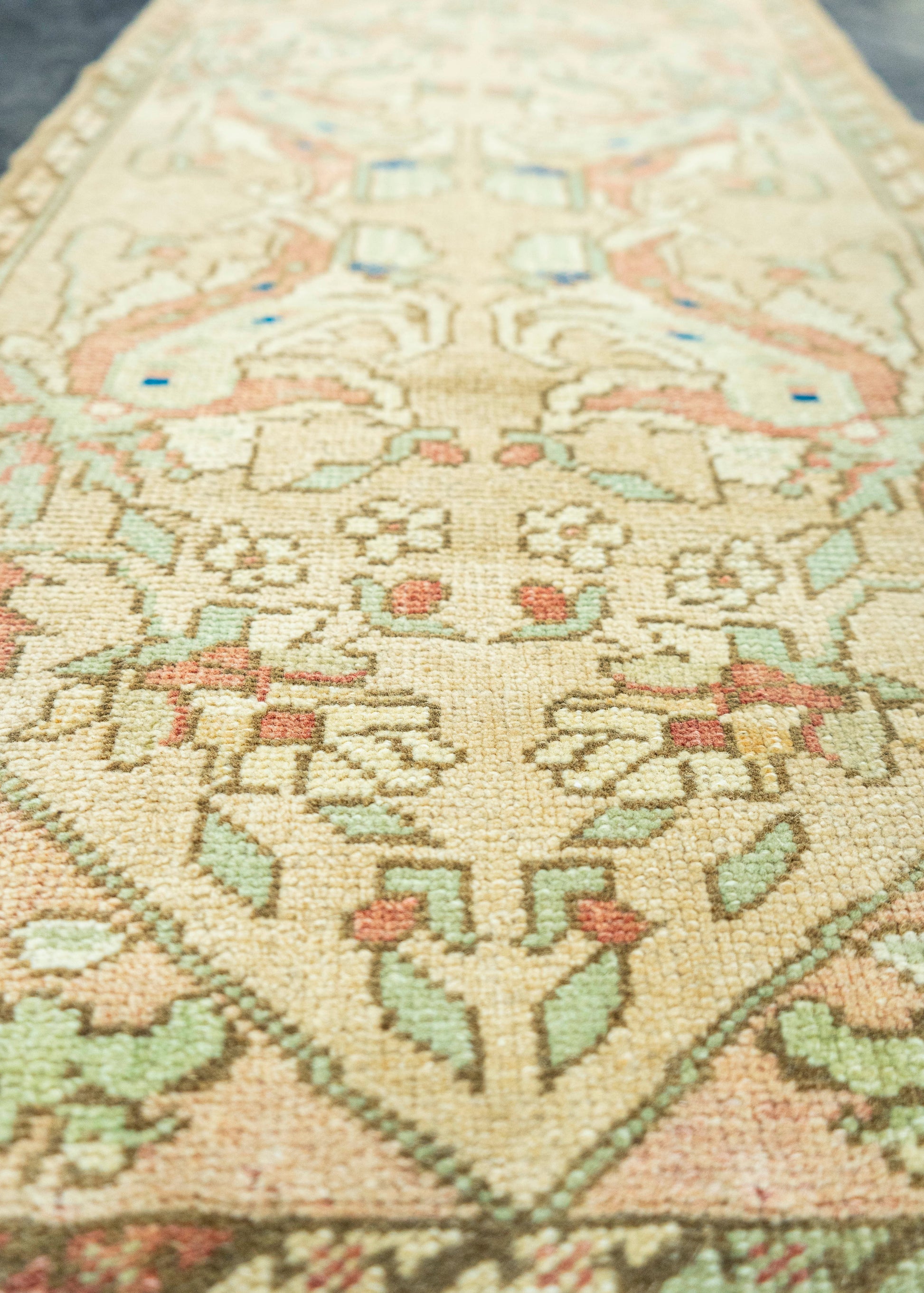 Turkish Mini Rug Oriental Hand Knotted Vintage Rug 1'7" x 3'2" #20753