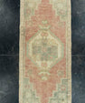Turkish Mini Rug Oriental Hand Knotted Vintage Rug 1'7" x 3'6" #20742