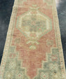 Turkish Mini Rug Oriental Hand Knotted Vintage Rug 1'7" x 3'6" #20742
