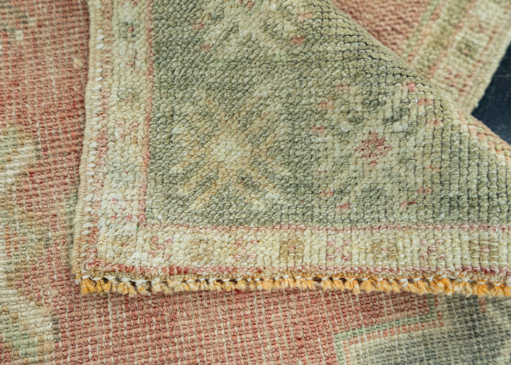 Turkish Mini Rug Oriental Hand Knotted Vintage Rug 1'7" x 3'6" #20742