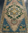 Turkish Mini Rug Oriental Hand Knotted Vintage Rug 1'8" x 3' #20740