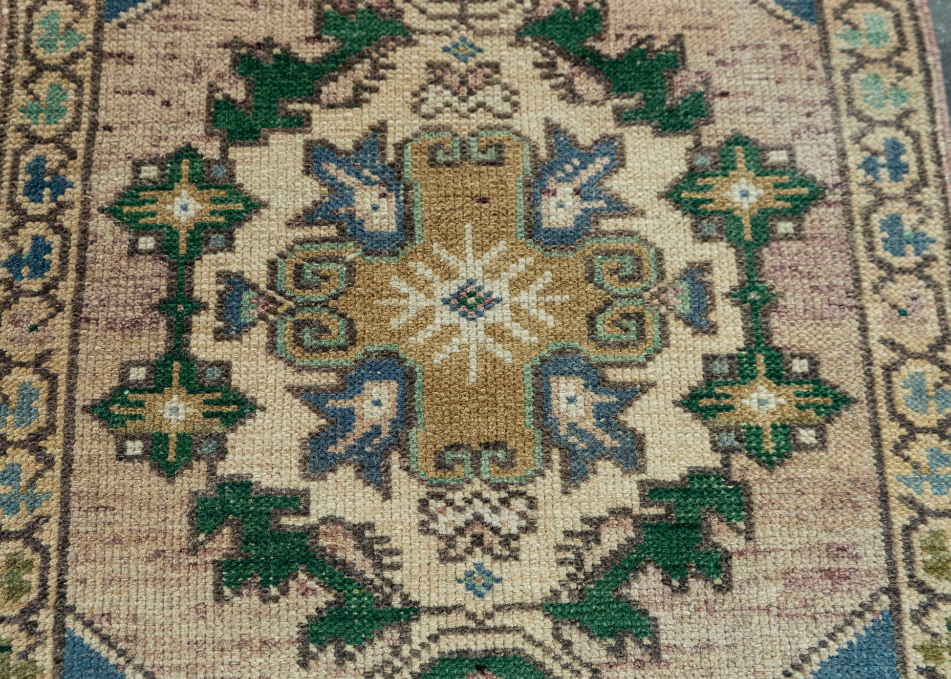 Turkish Mini Rug Oriental Hand Knotted Vintage Rug 1'8" x 3' #20740