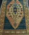 Turkish Mini Rug Oriental Hand Knotted Vintage Rug 1'10" x 3'3" #20716