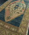 Turkish Mini Rug Oriental Hand Knotted Vintage Rug 1'10" x 3'3" #20716