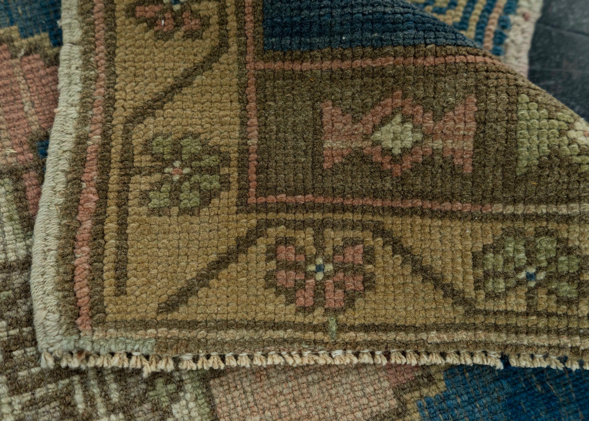 Turkish Mini Rug Oriental Hand Knotted Vintage Rug 1'10" x 3'3" #20716