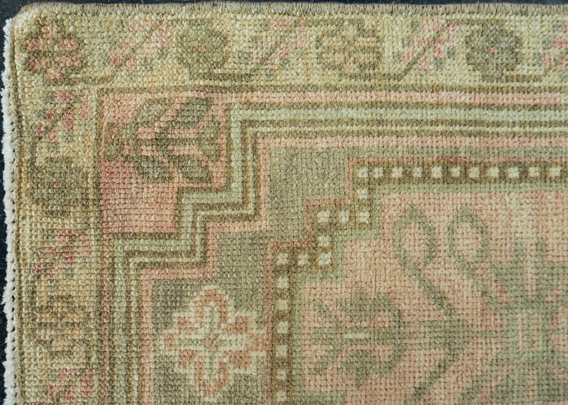 Turkish Mini Rug Oriental Hand Knotted Vintage Rug 1'5" x 3'6" #20735
