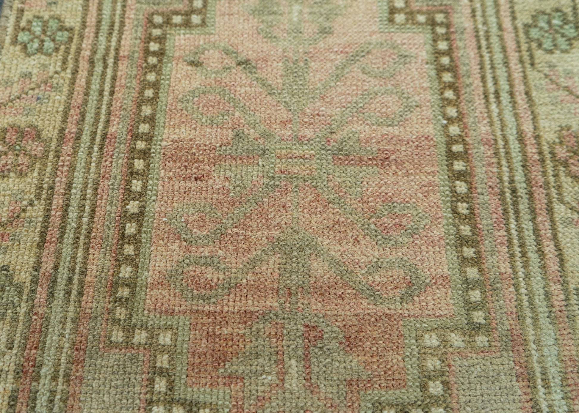 Turkish Mini Rug Oriental Hand Knotted Vintage Rug 1'5" x 3'6" #20735