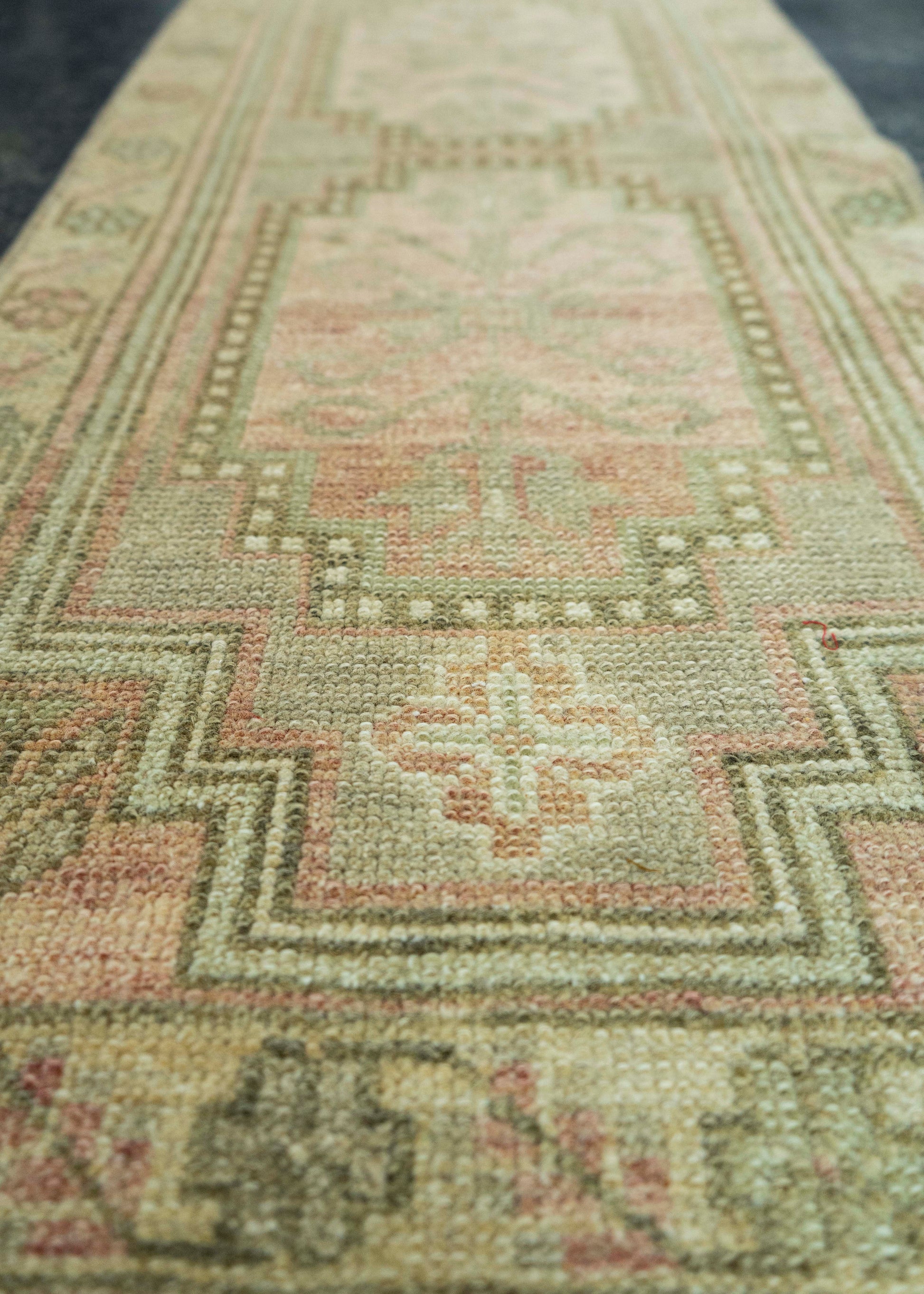 Turkish Mini Rug Oriental Hand Knotted Vintage Rug 1'5" x 3'6" #20735