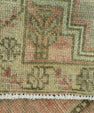 Turkish Mini Rug Oriental Hand Knotted Vintage Rug 1'5" x 3'6" #20735
