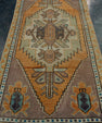 Turkish Mini Rug Oriental Hand Knotted Vintage Rug 1'8" x 3' #20734
