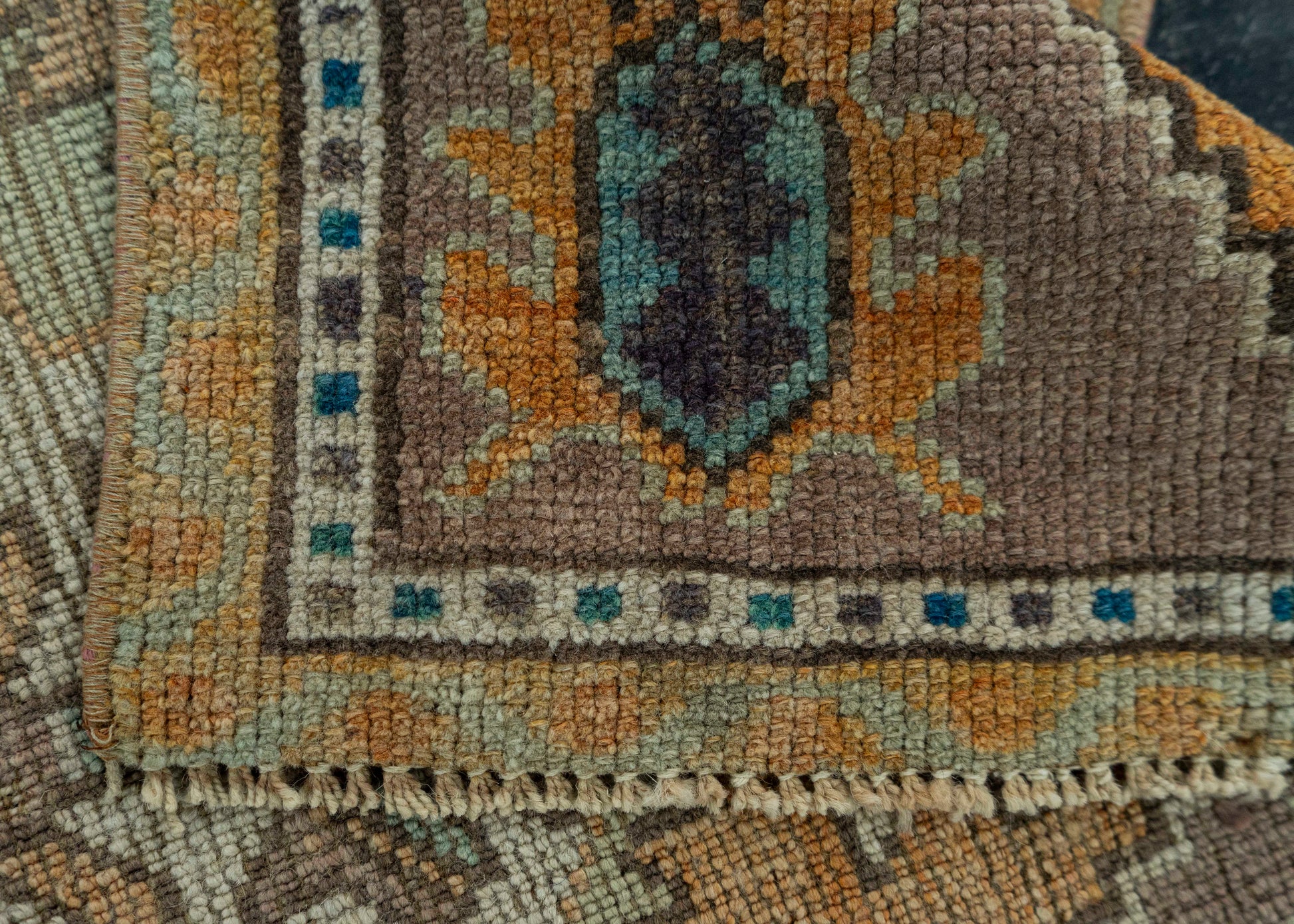 Turkish Mini Rug Oriental Hand Knotted Vintage Rug 1'8" x 3' #20734