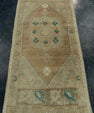 Turkish Mini Rug Oriental Hand Knotted Vintage Rug 1'7" x 3'6" #20729