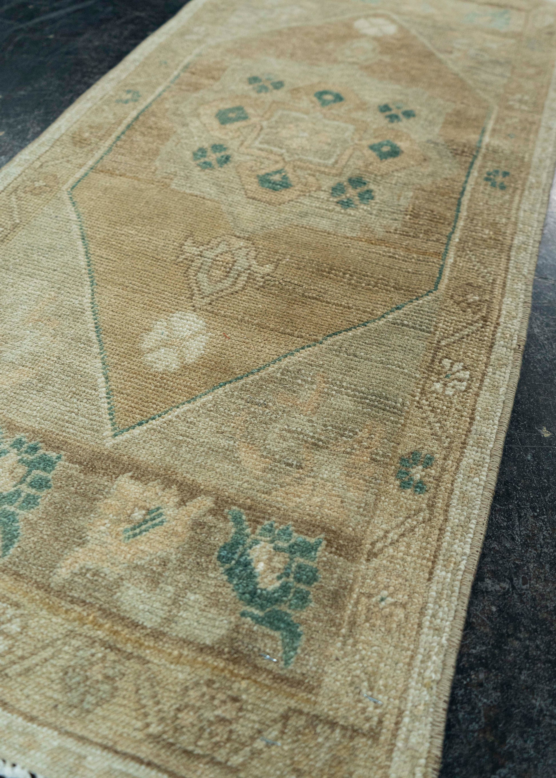Turkish Mini Rug Oriental Hand Knotted Vintage Rug 1'7" x 3'6" #20729