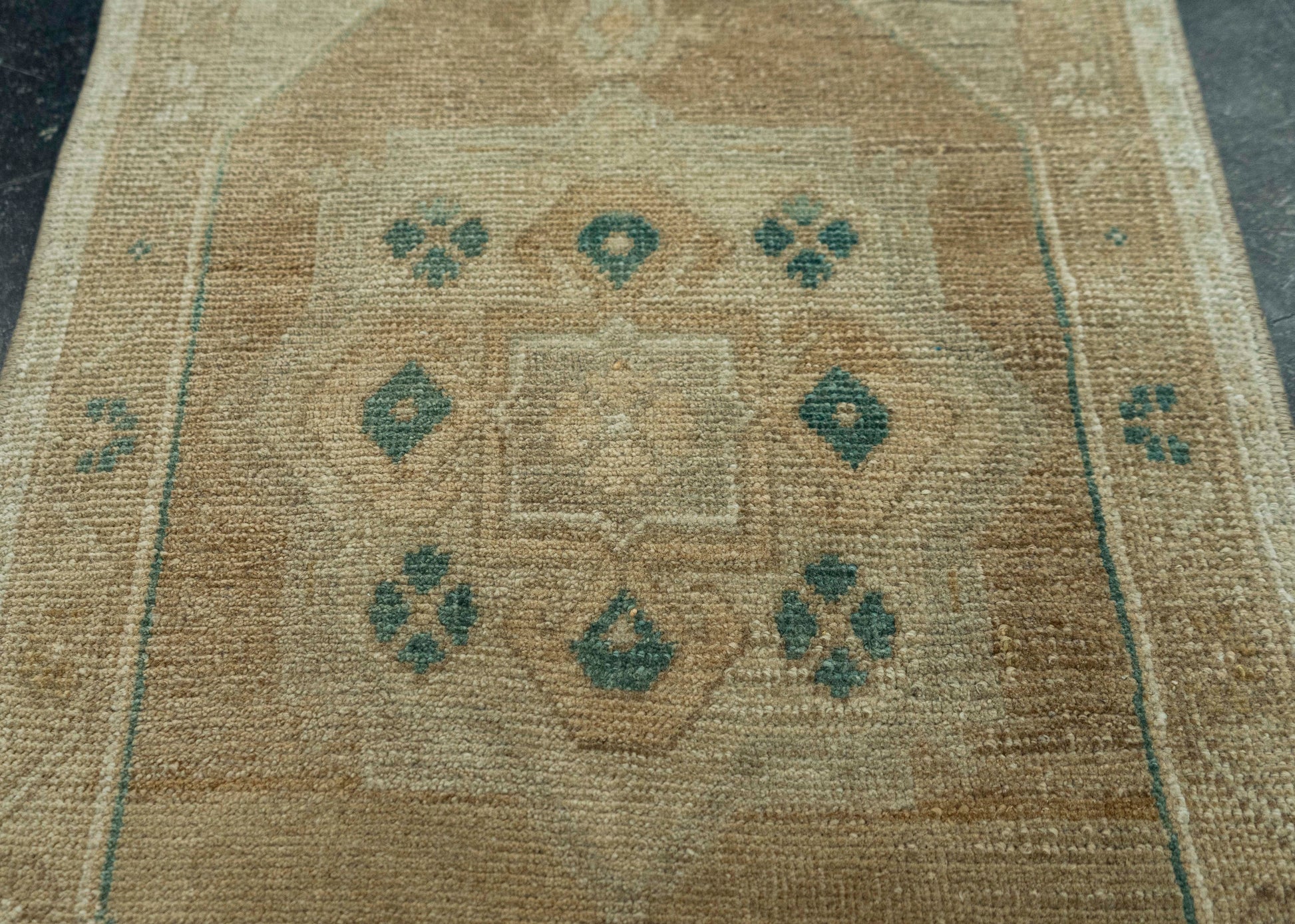 Turkish Mini Rug Oriental Hand Knotted Vintage Rug 1'7" x 3'6" #20729
