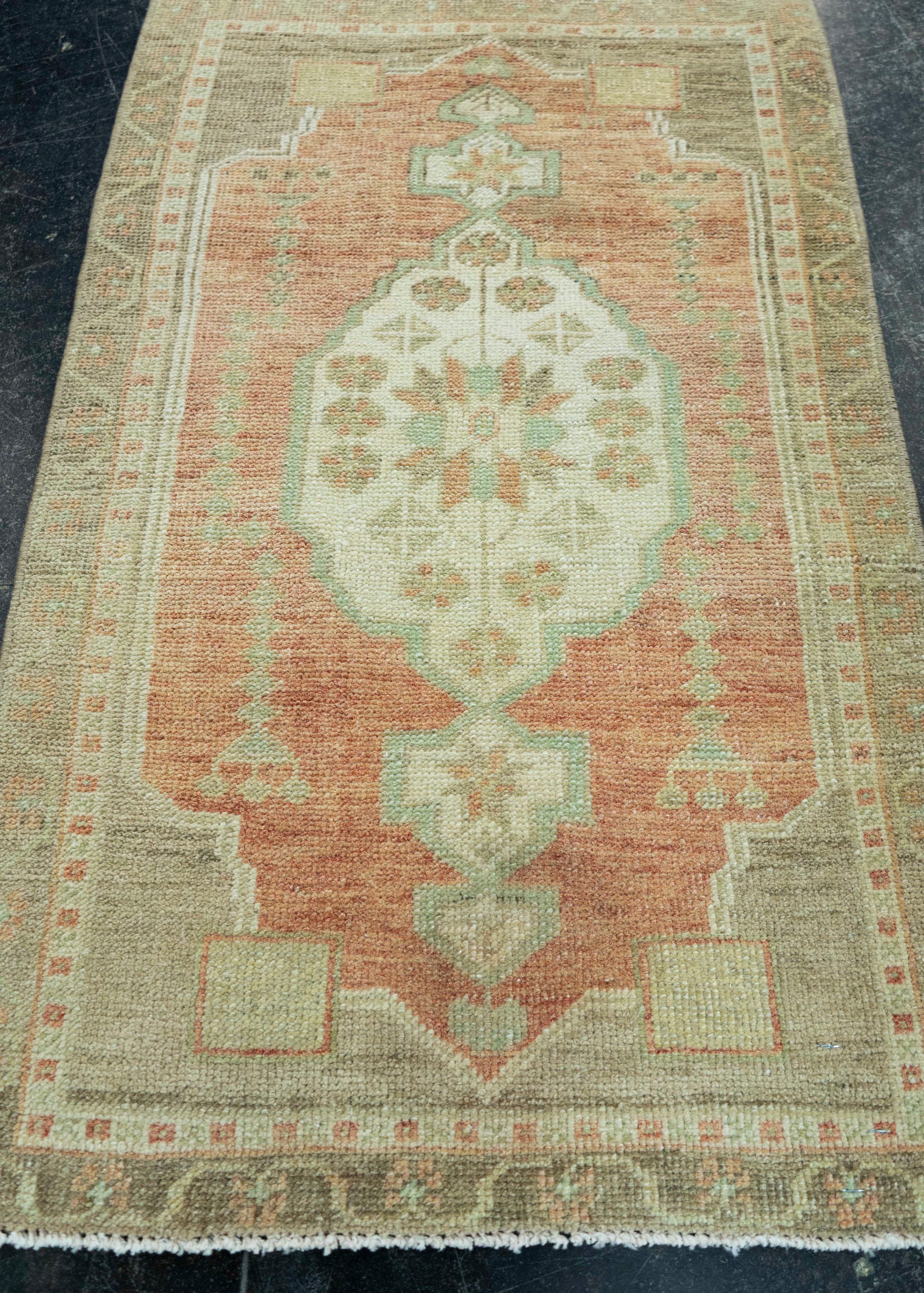 Turkish Mini Rug Oriental Hand Knotted Vintage Rug 1'9" x 2'10" #20726