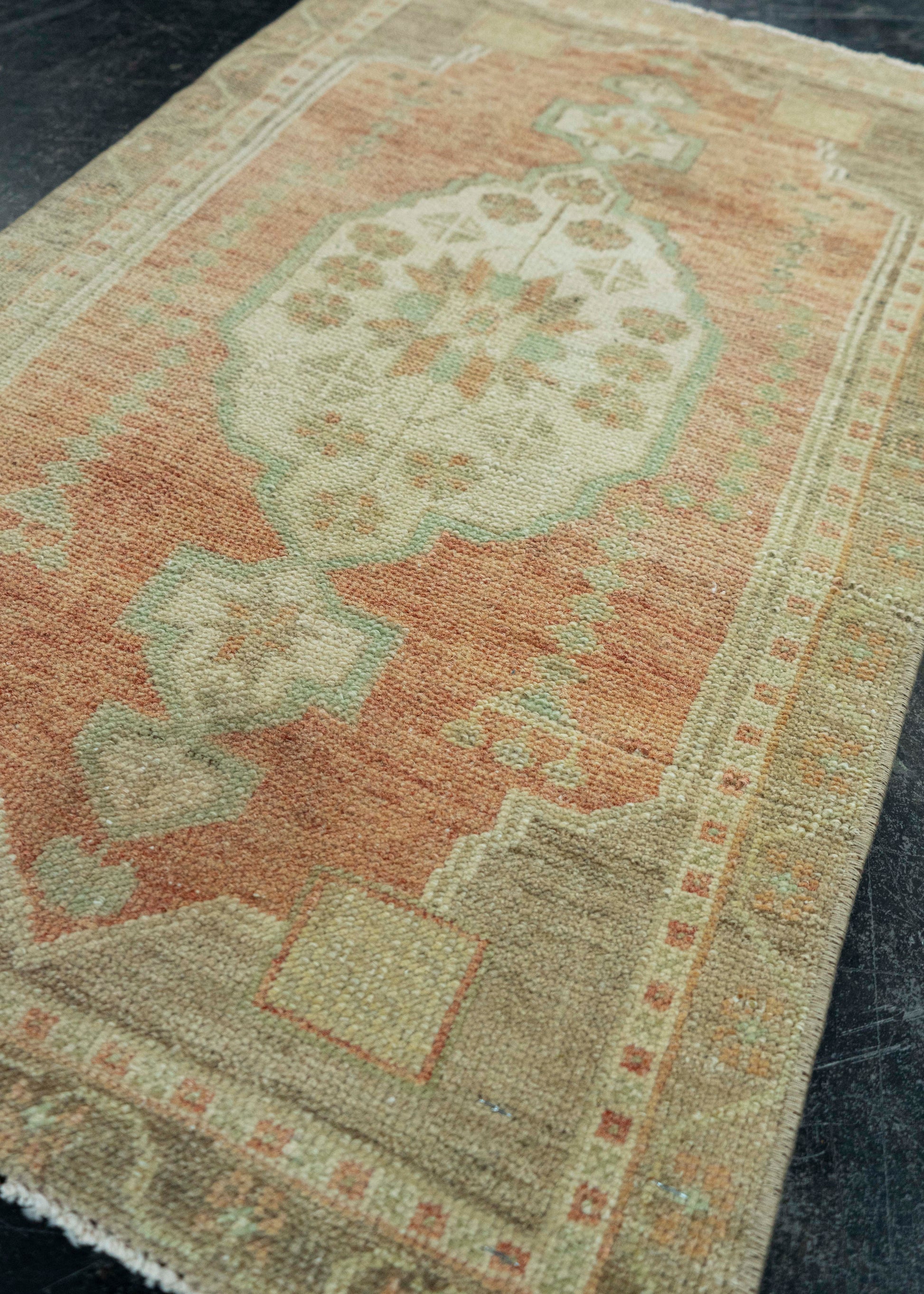 Turkish Mini Rug Oriental Hand Knotted Vintage Rug 1'9" x 2'10" #20726