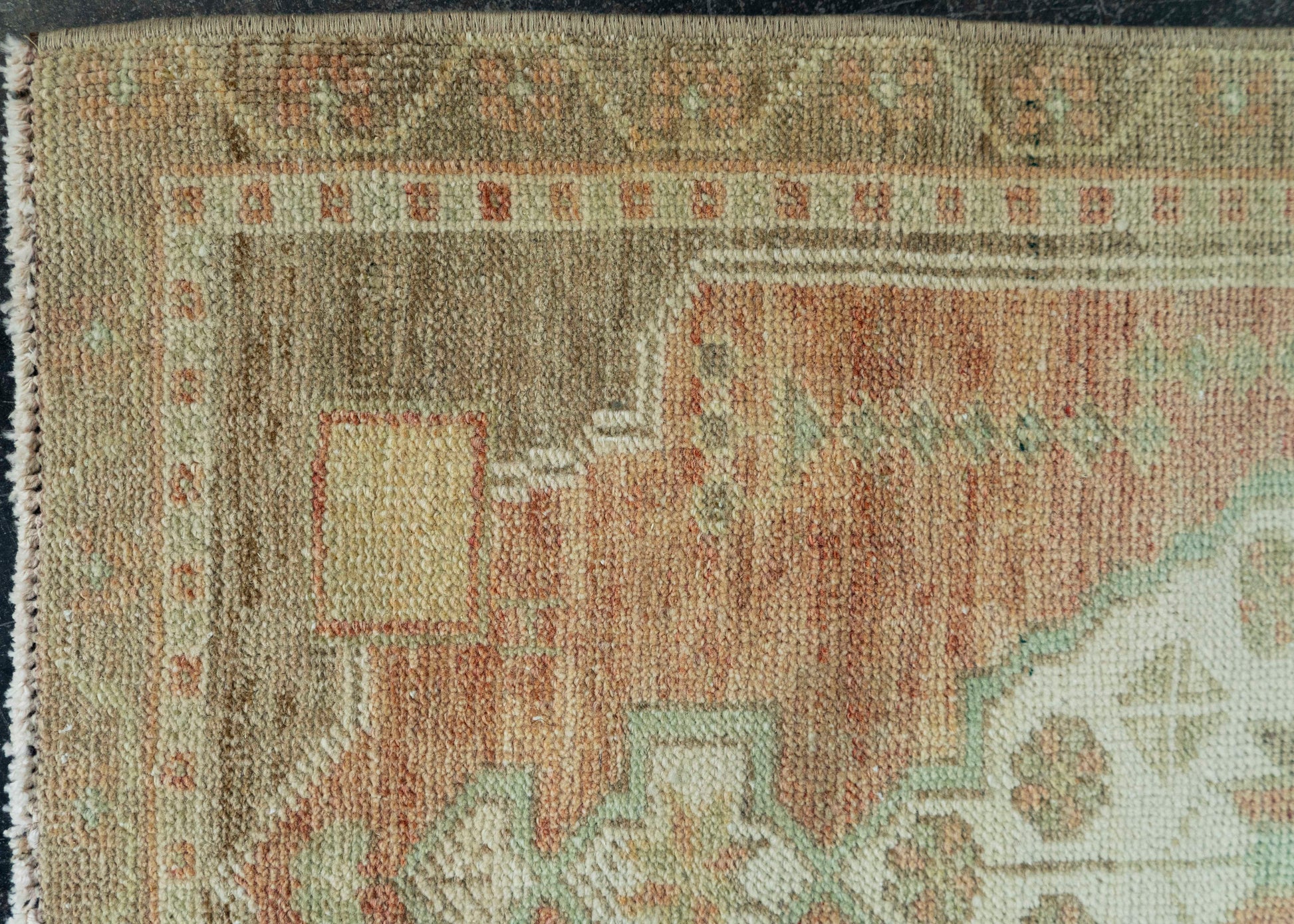 Turkish Mini Rug Oriental Hand Knotted Vintage Rug 1'9" x 2'10" #20726