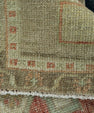 Turkish Mini Rug Oriental Hand Knotted Vintage Rug 1'9" x 2'10" #20726