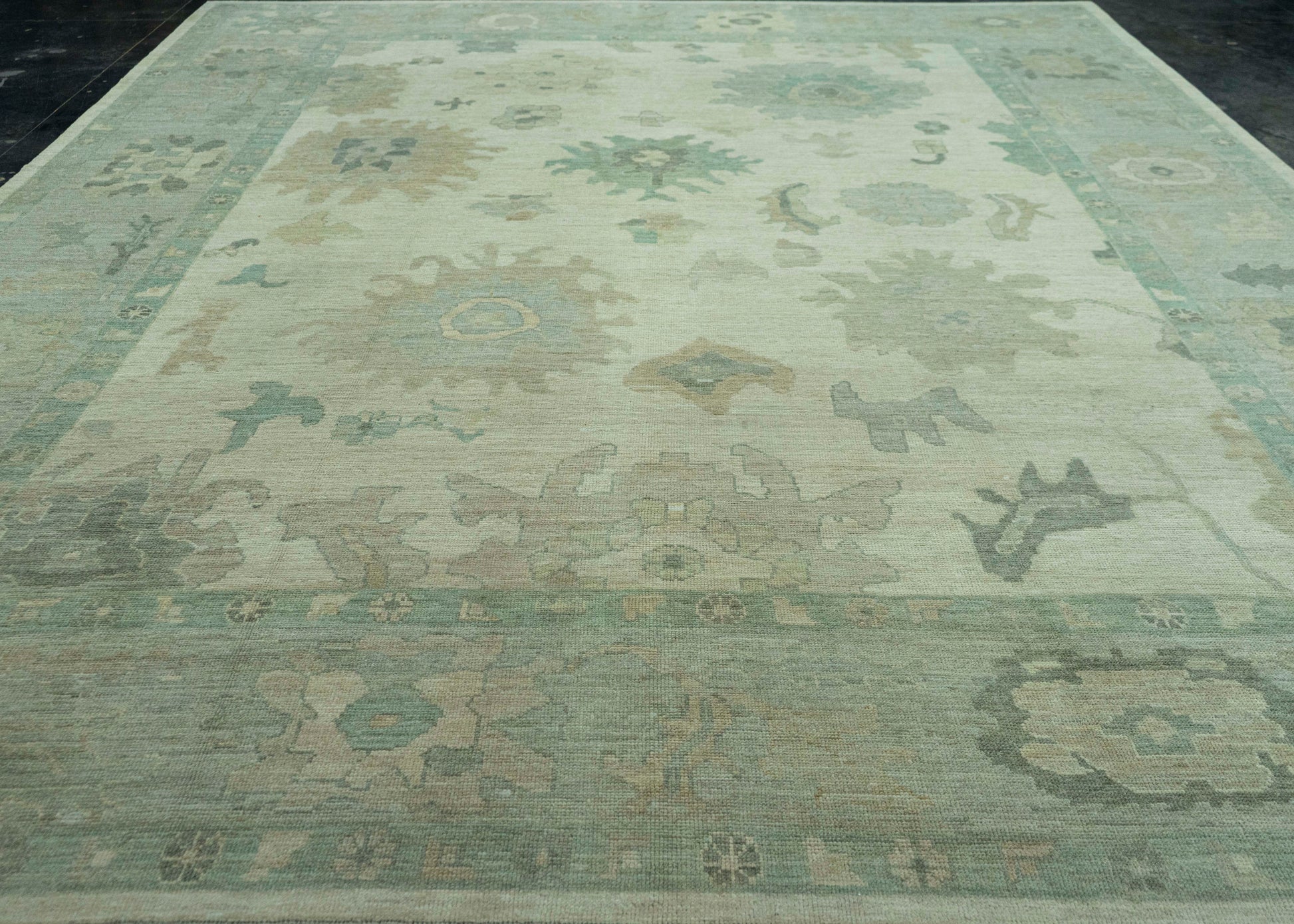 Turkish Oushak Rug 12'4" x 15'5" #0102