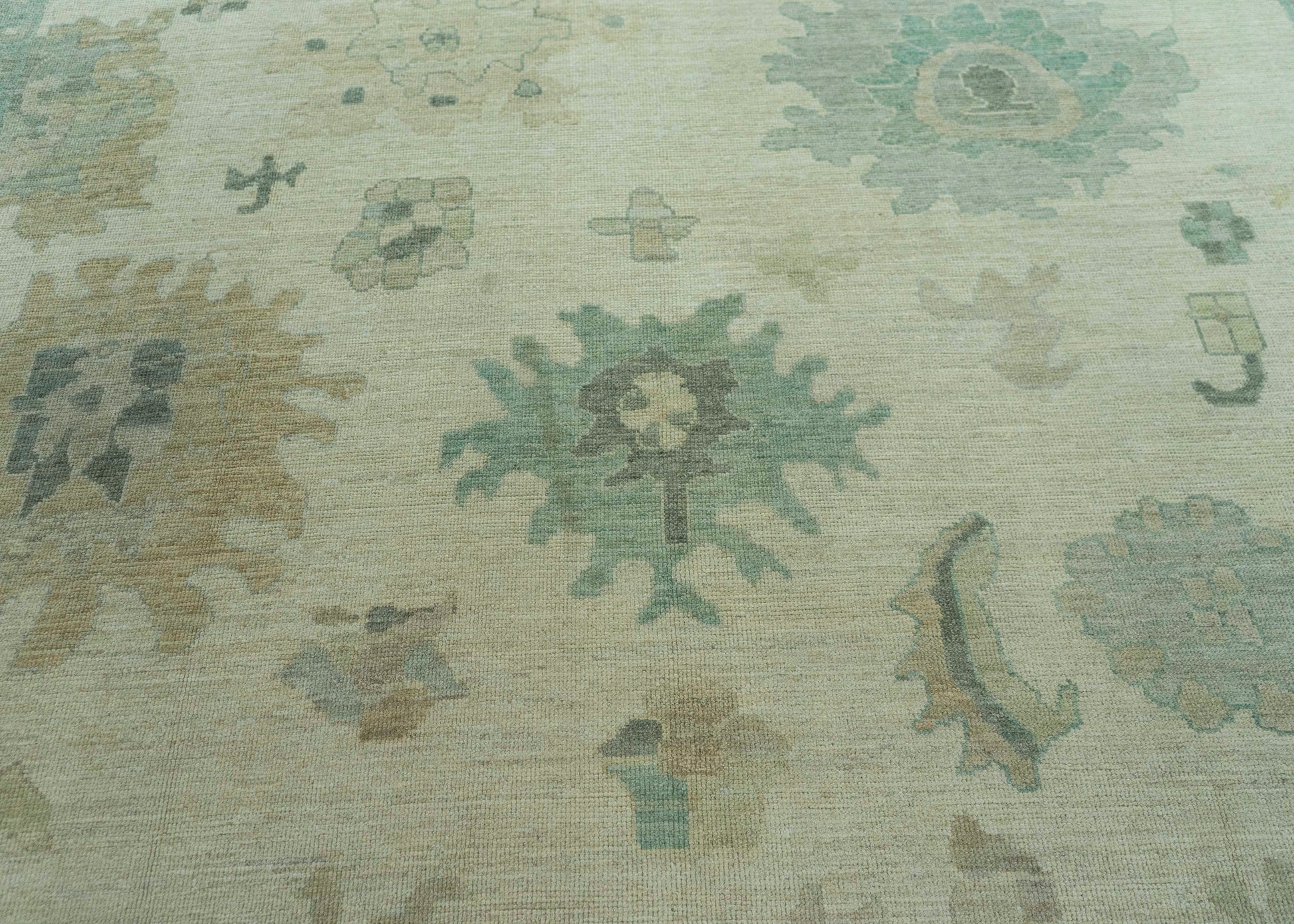Turkish Oushak Rug 12'4" x 15'5" #0102