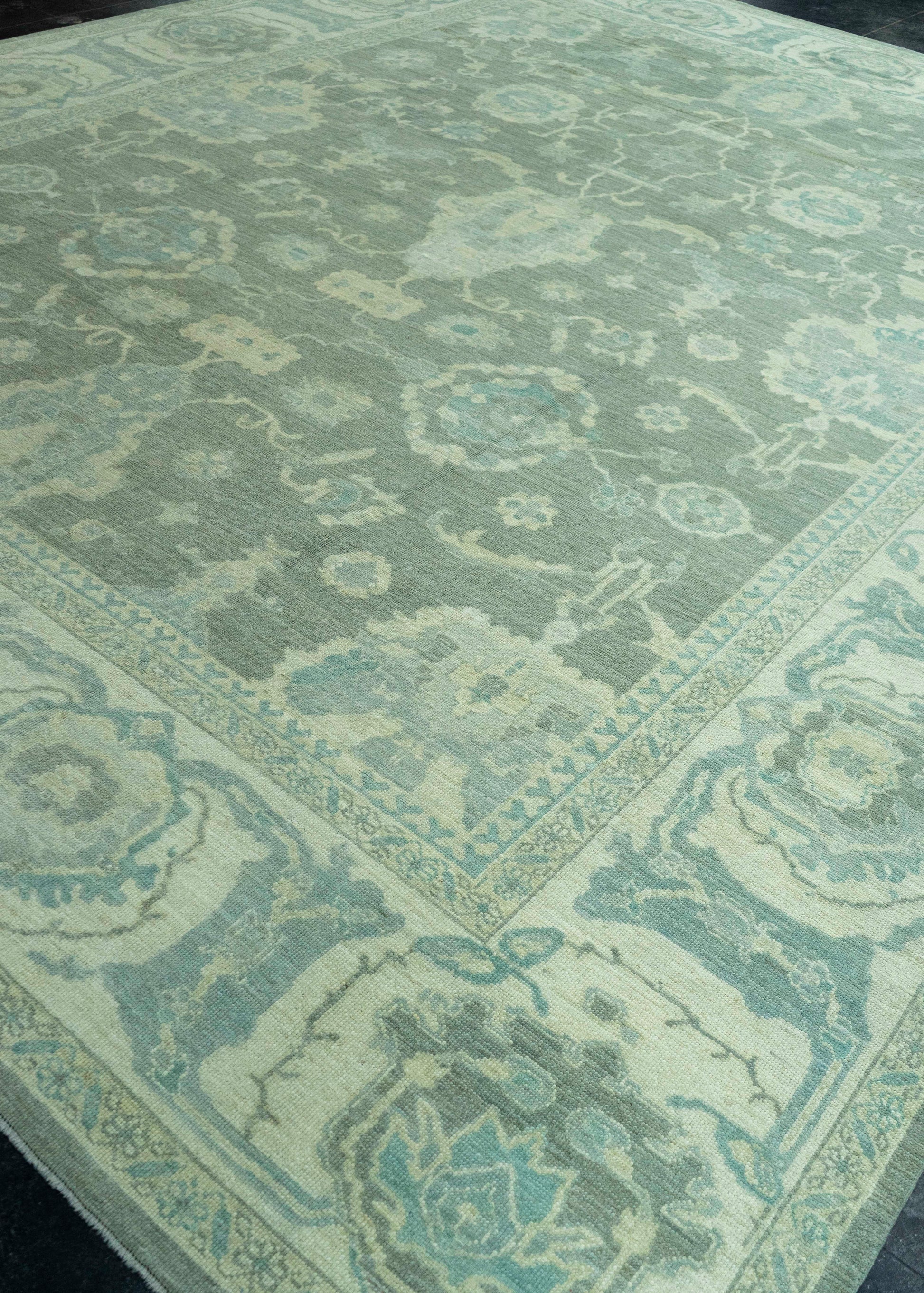 Turkish Oushak Antique Look Rug 12'3" x 14'10" #20078